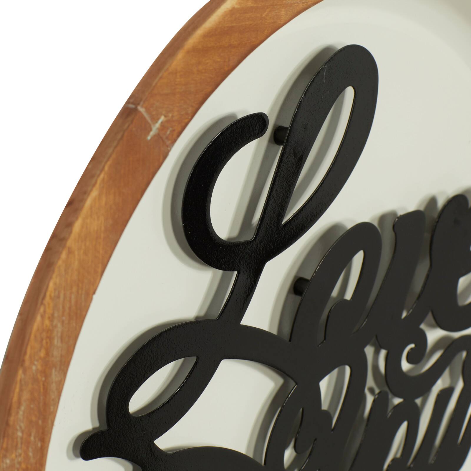 White Metal Farmhouse Wall Decor 17" x 17" x 2"