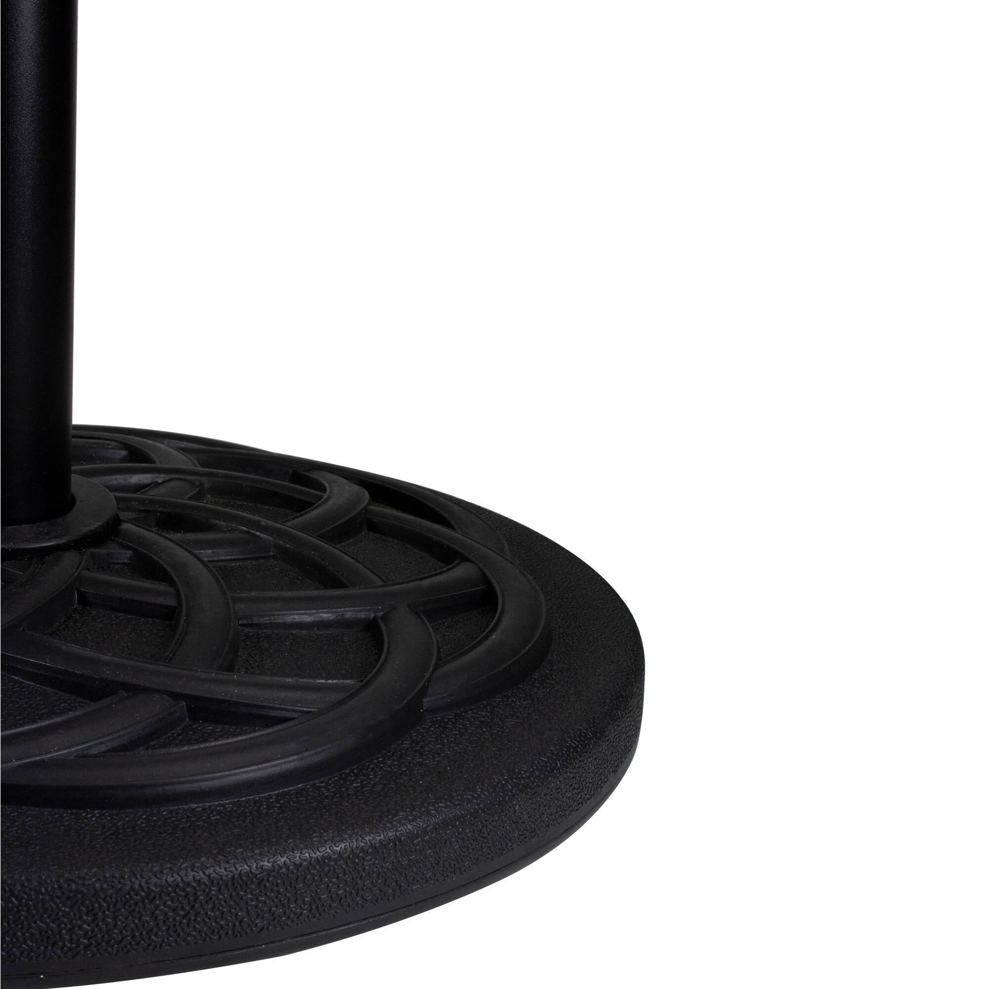 40lb. Black Flat Round Resin Base Stand for Patio Umbrella
