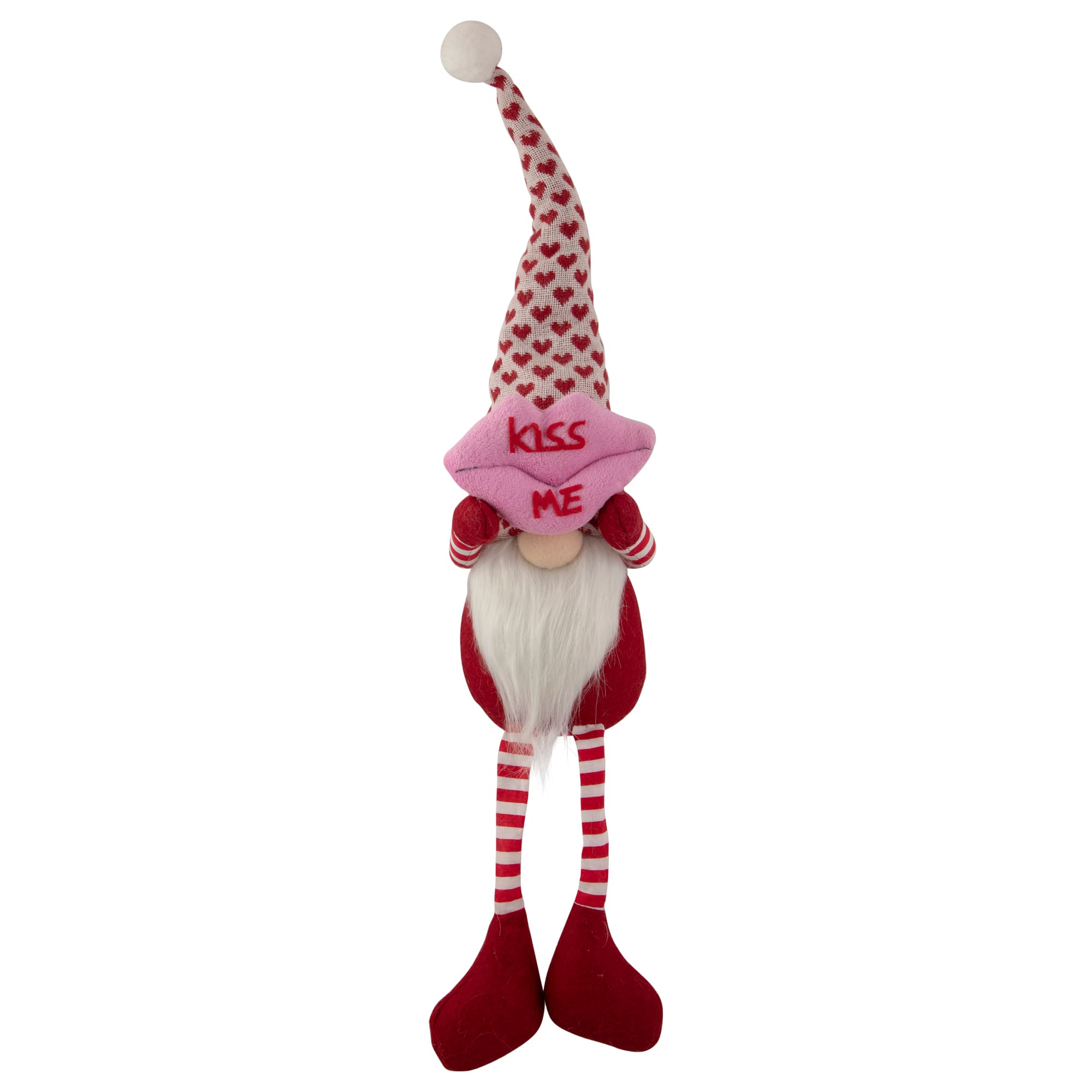 23&#x22; Sitting Kiss Me Lips Valentine&#x27;s Day Gnome