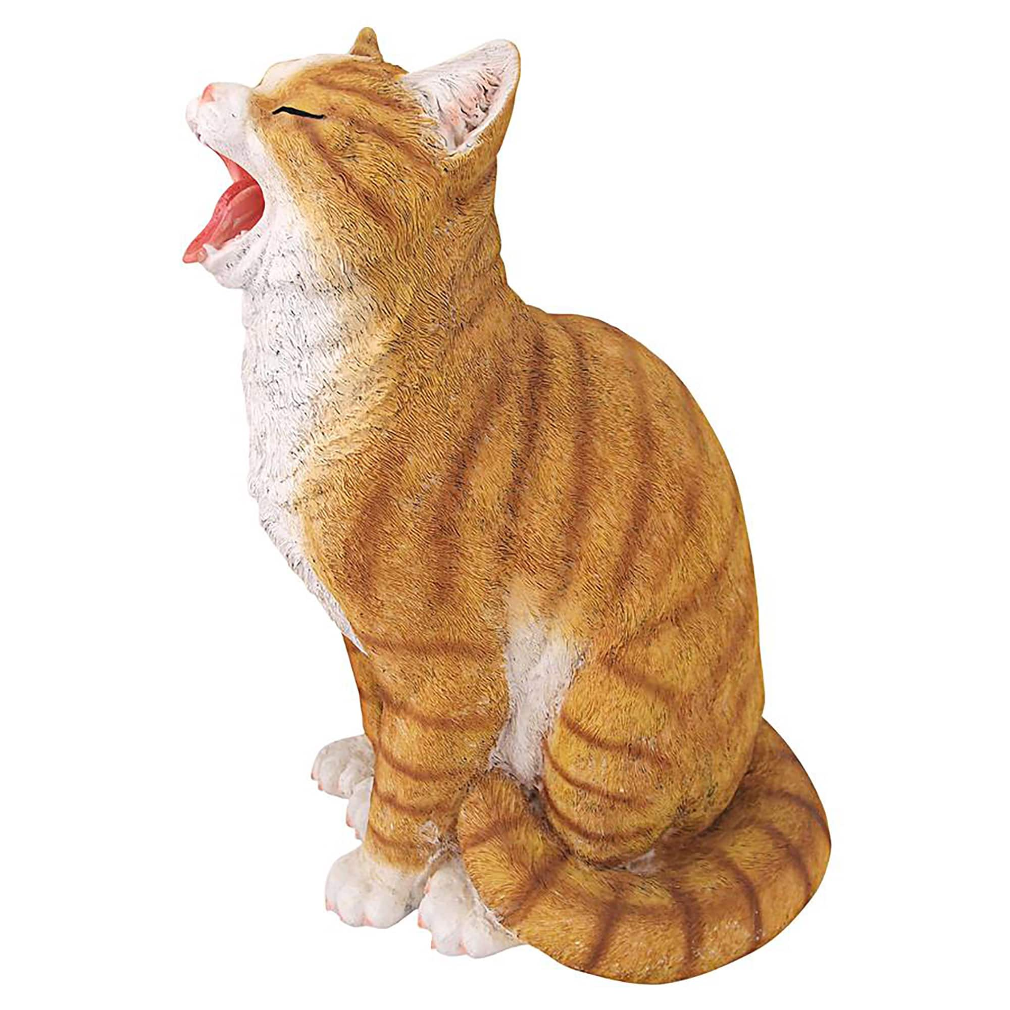 Design Toscano 12&#x22; Lazy Daze Kitty Yawning Cat Statue