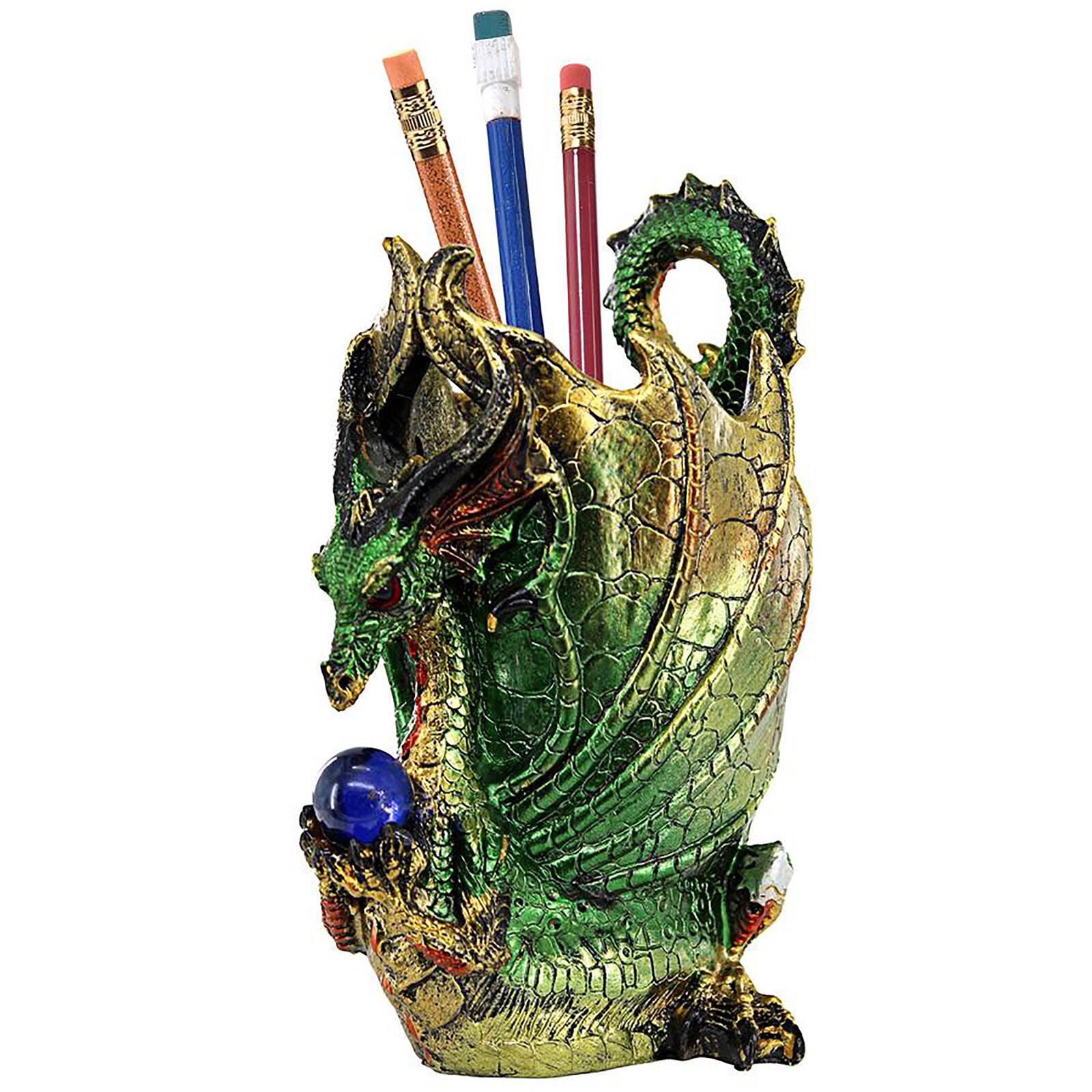 Design Toscano 6&#x22; Escritoire the Dragon Desk Accessory Sculpture