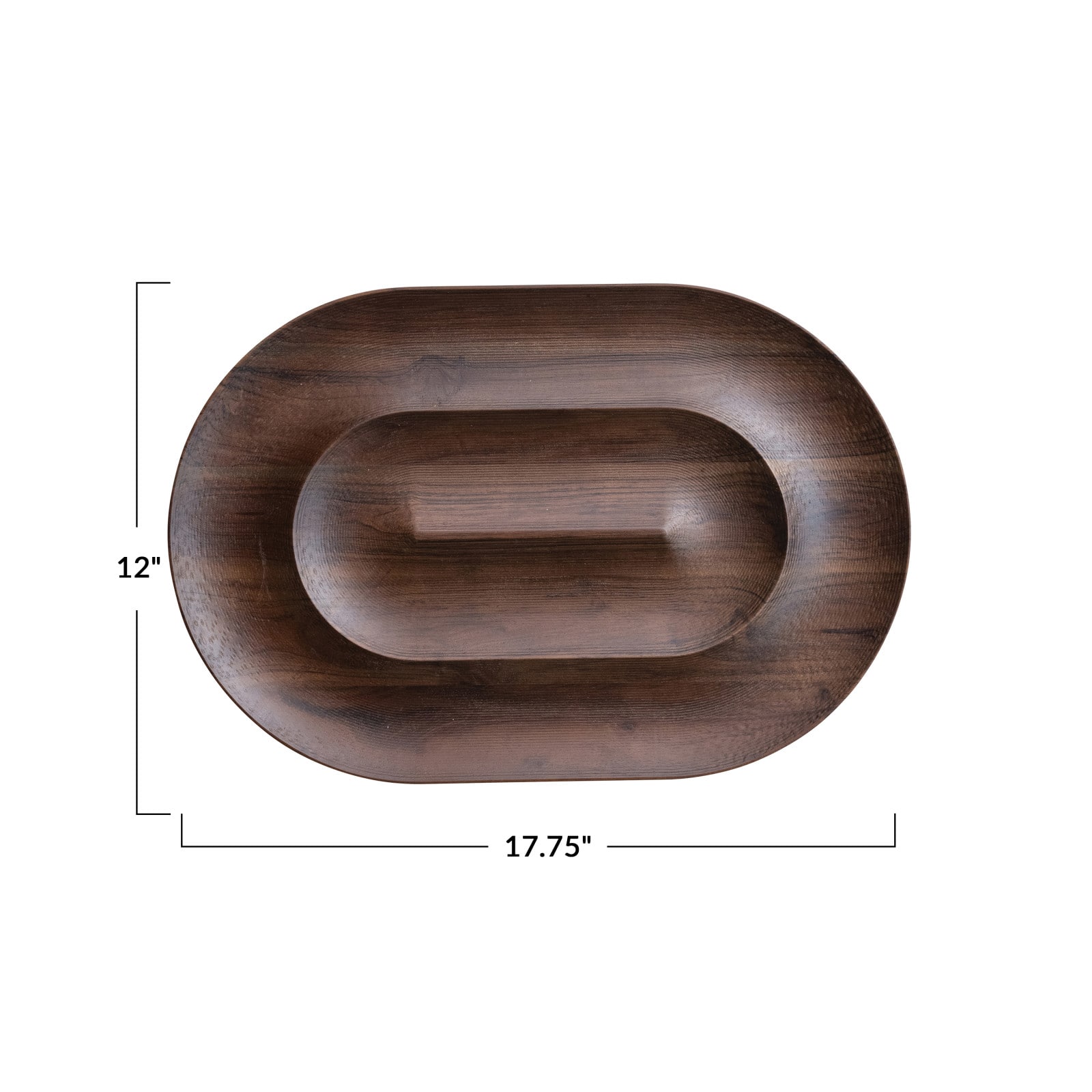 Hello Honey Mango Wood Chip and Dip, Walnut Finish