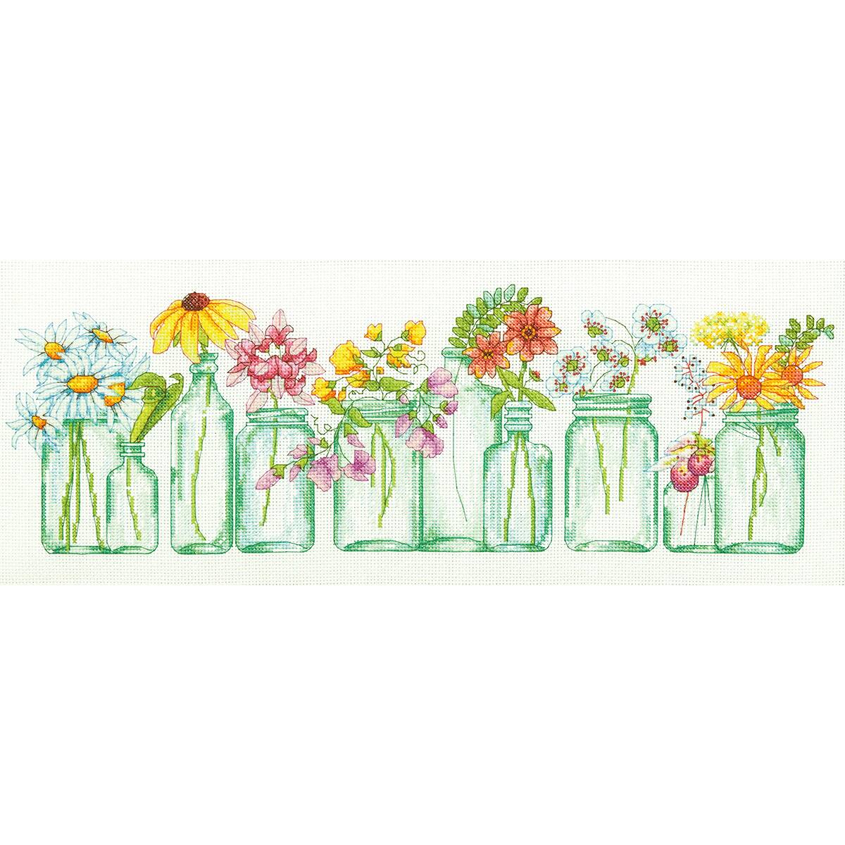 Dimensions Mason Jar Lineup Counted Cross Stitch Kit