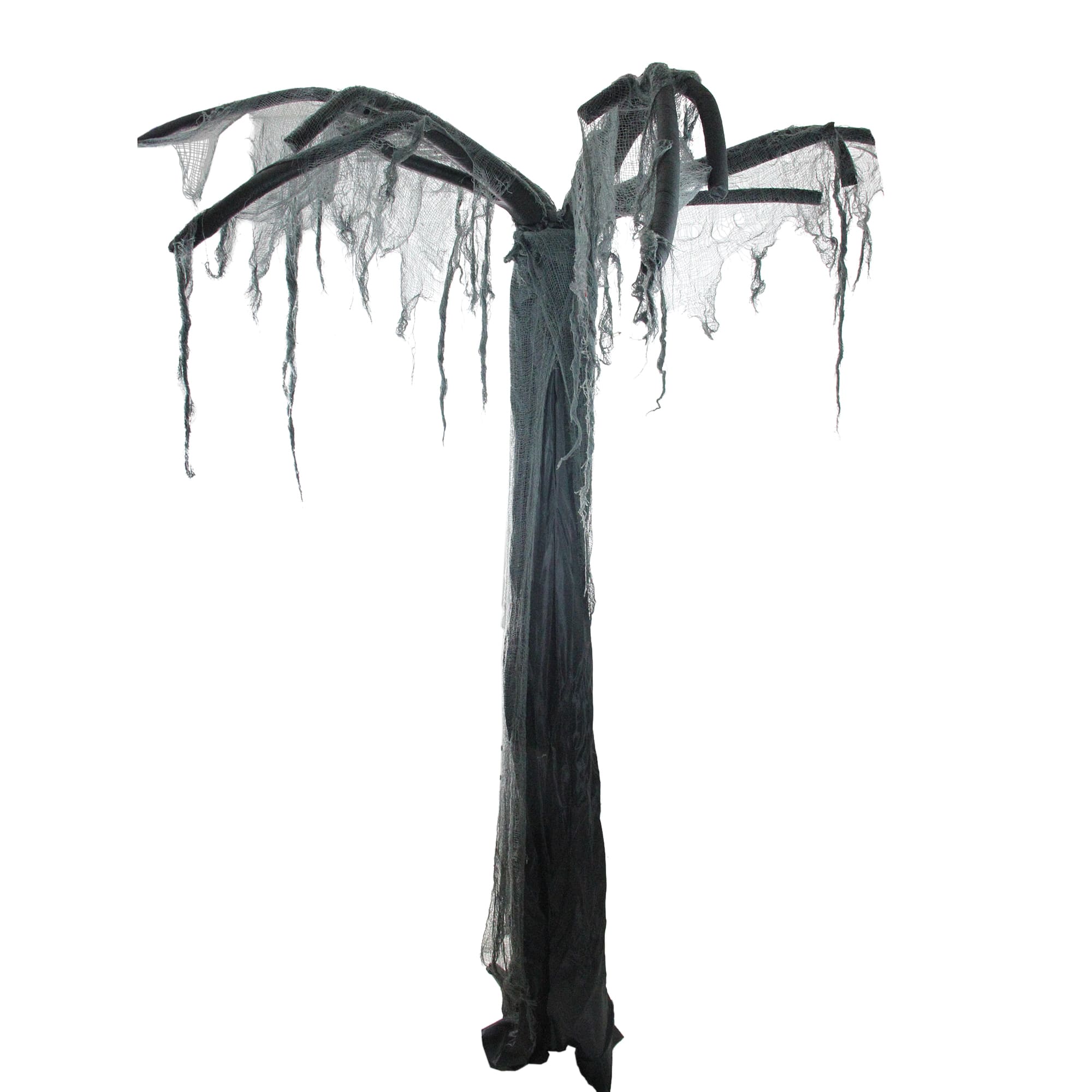 7.5ft. Black &#x26; Gray Spooky Standing Ghost Tree Halloween Decoration