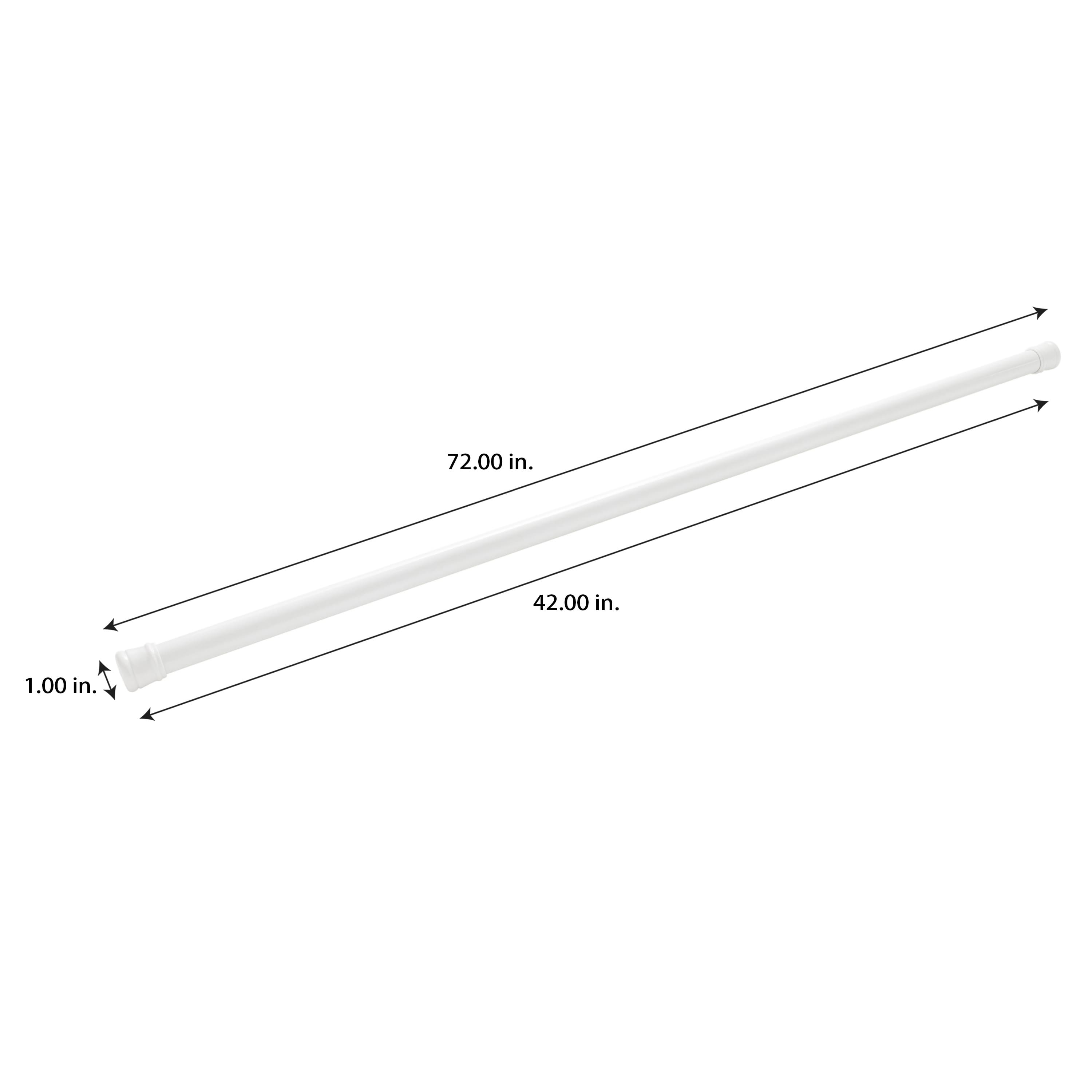 Bath Bliss White Tension Shower Rod