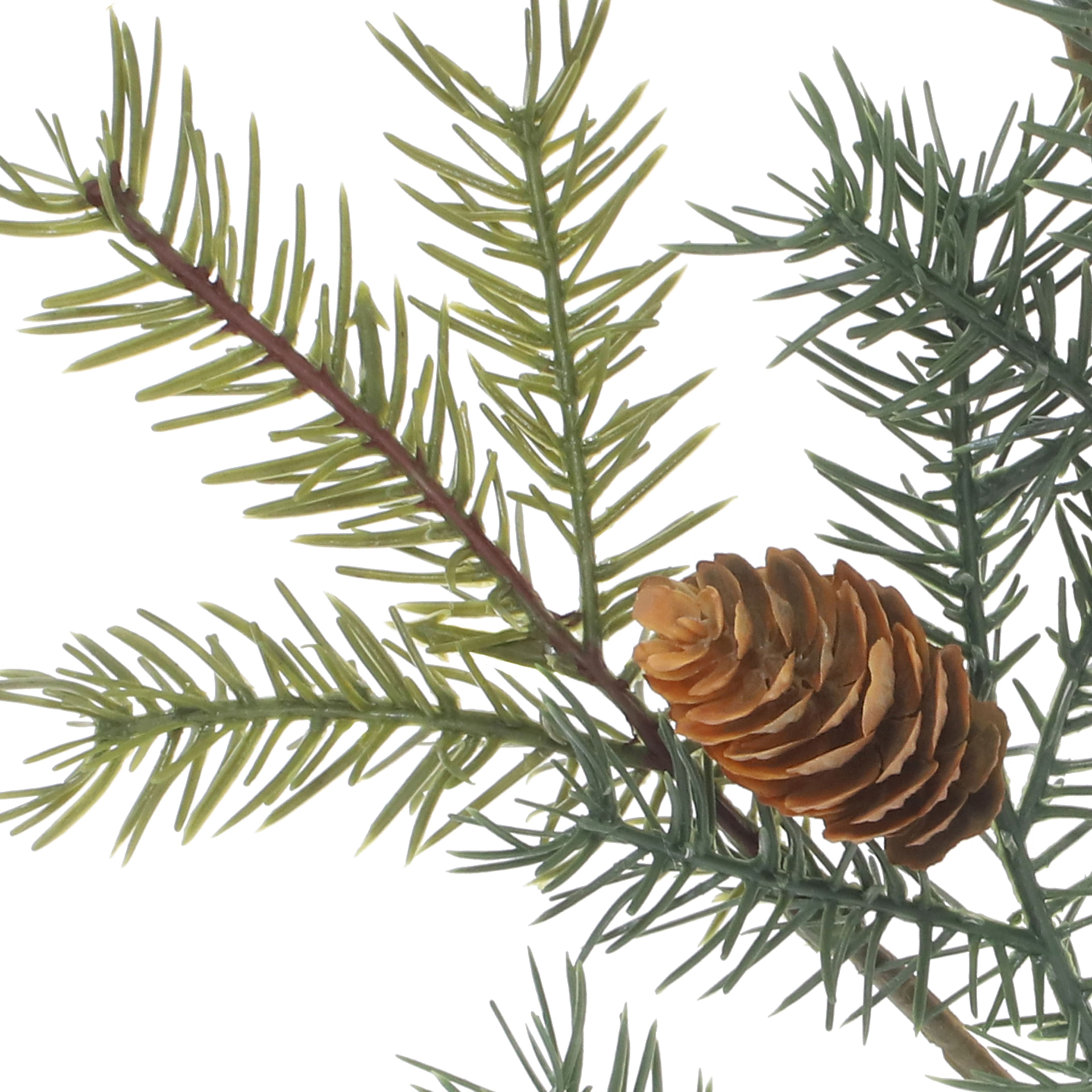 19.5&#x22; Green &#x26; Brown Angel Pine &#x26; Pinecone Pick by Ashland&#xAE;