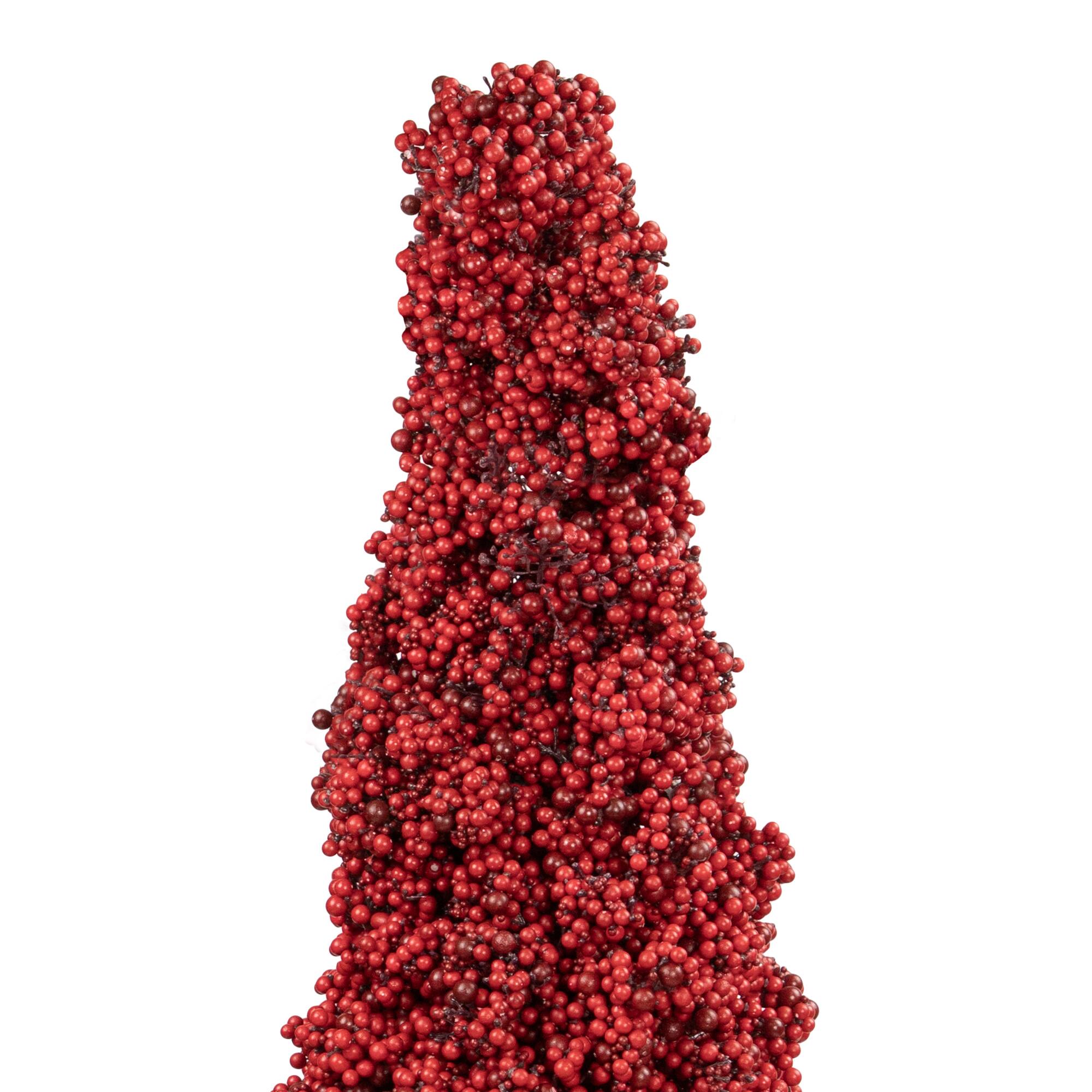 4ft. Red Berry Cone Potted Christmas Topiary