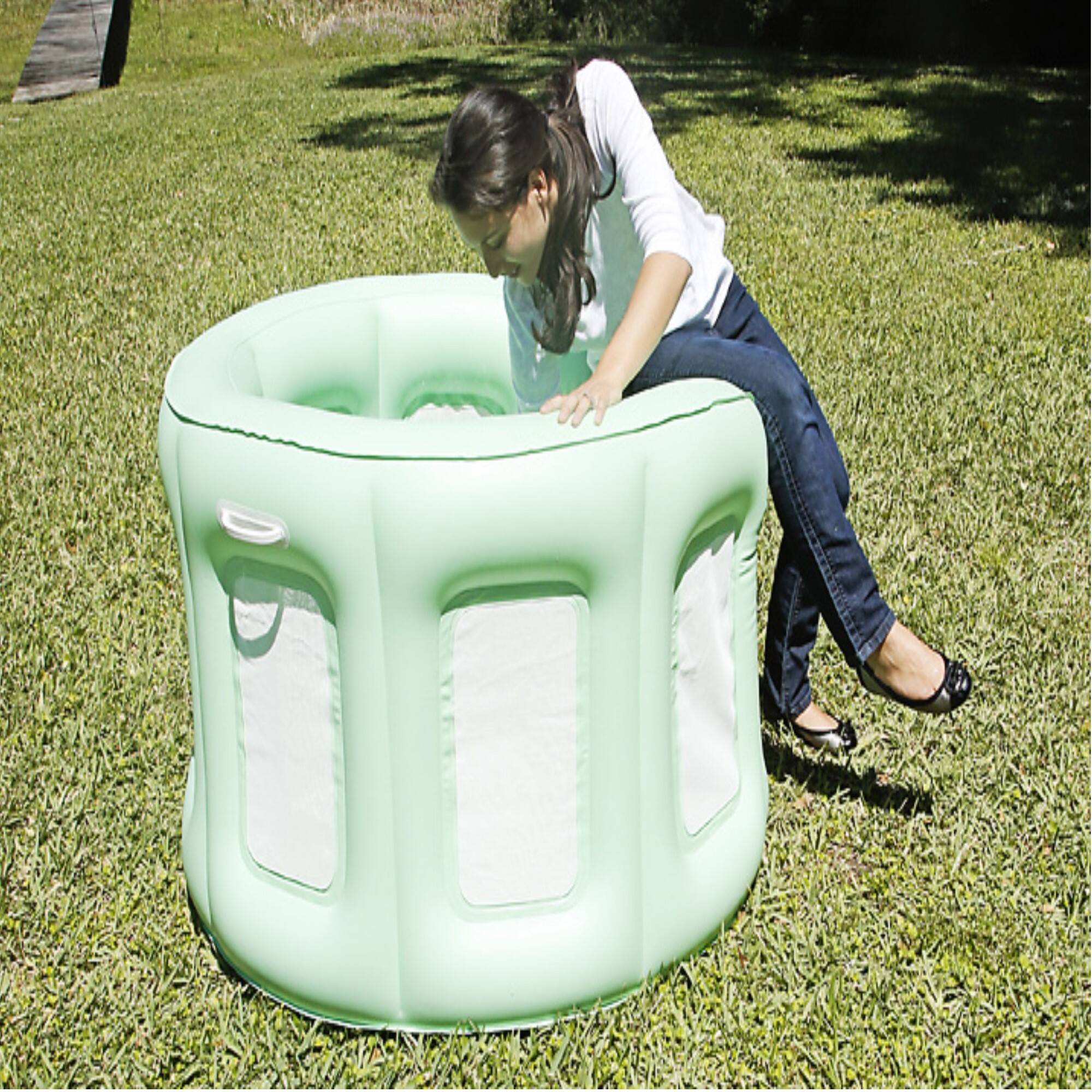 Room to Grow 44&#x22; Green 4-in-1 Portable Inflatable Baby Play Yard