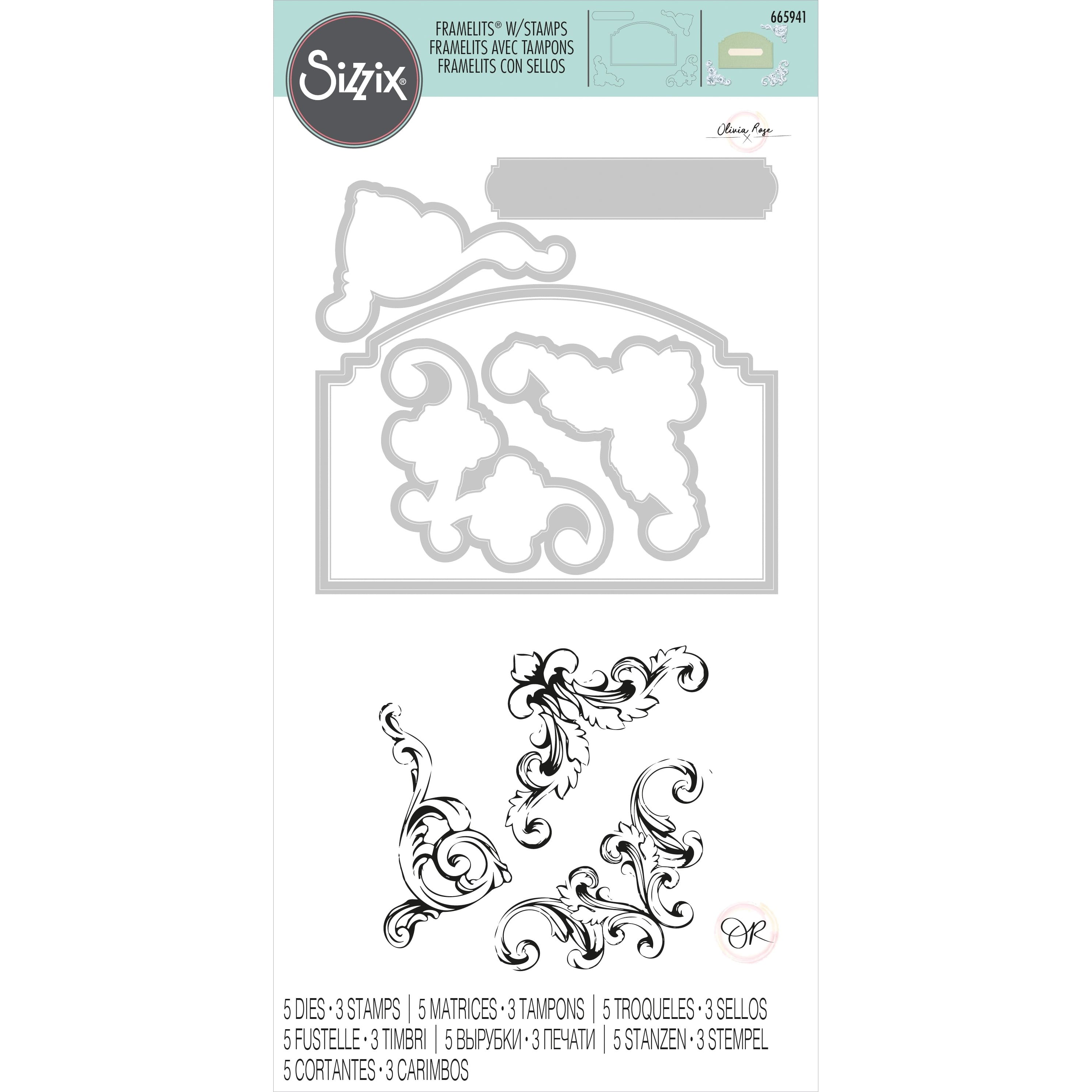 Sizzix® Framelits™ Olivia Rose Vintage Corners Die & Stamp Set