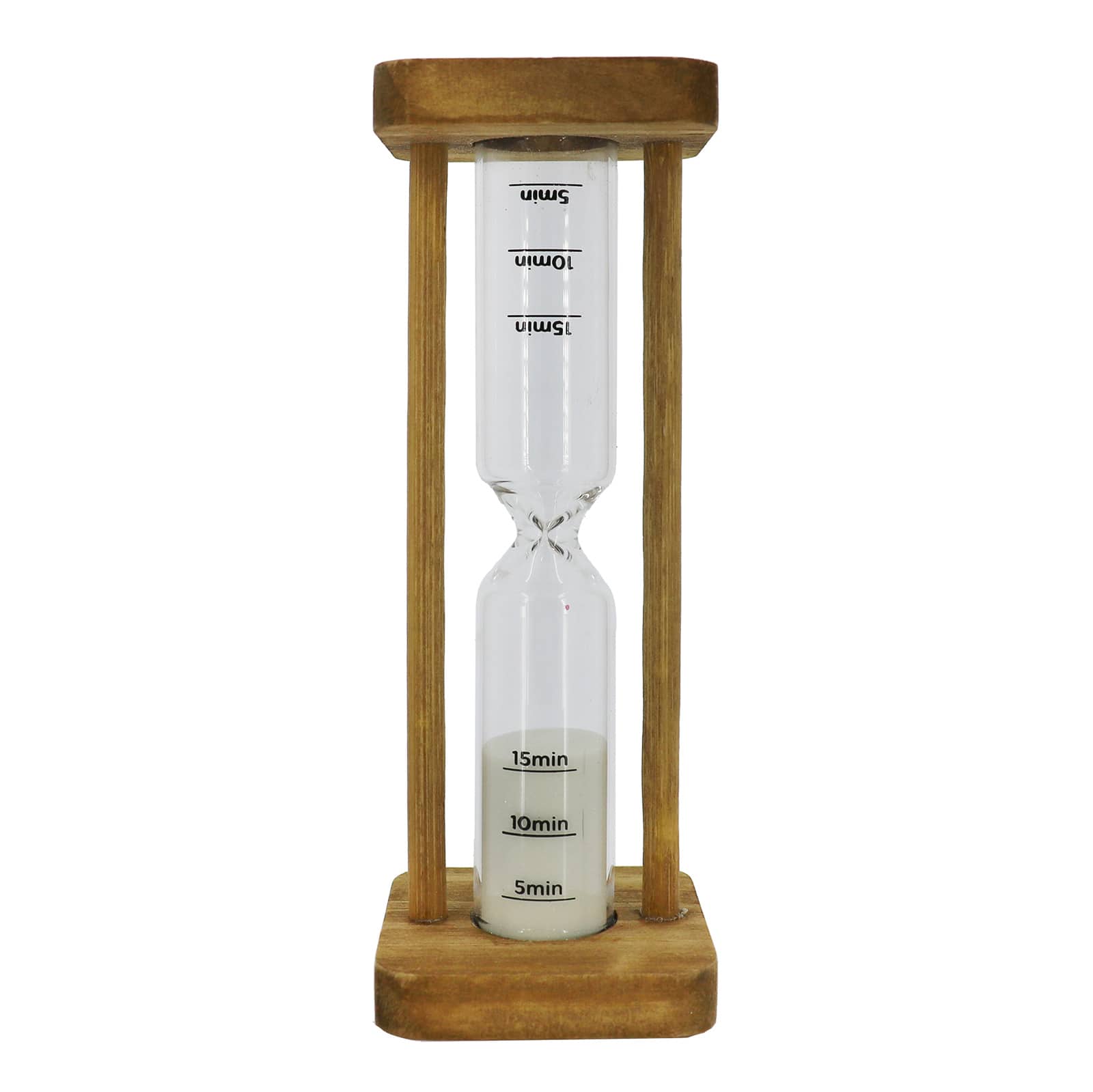 5.5&#x22; Natural Wood &#x26; Glass 15-Minute Timer by Ashland&#xAE;