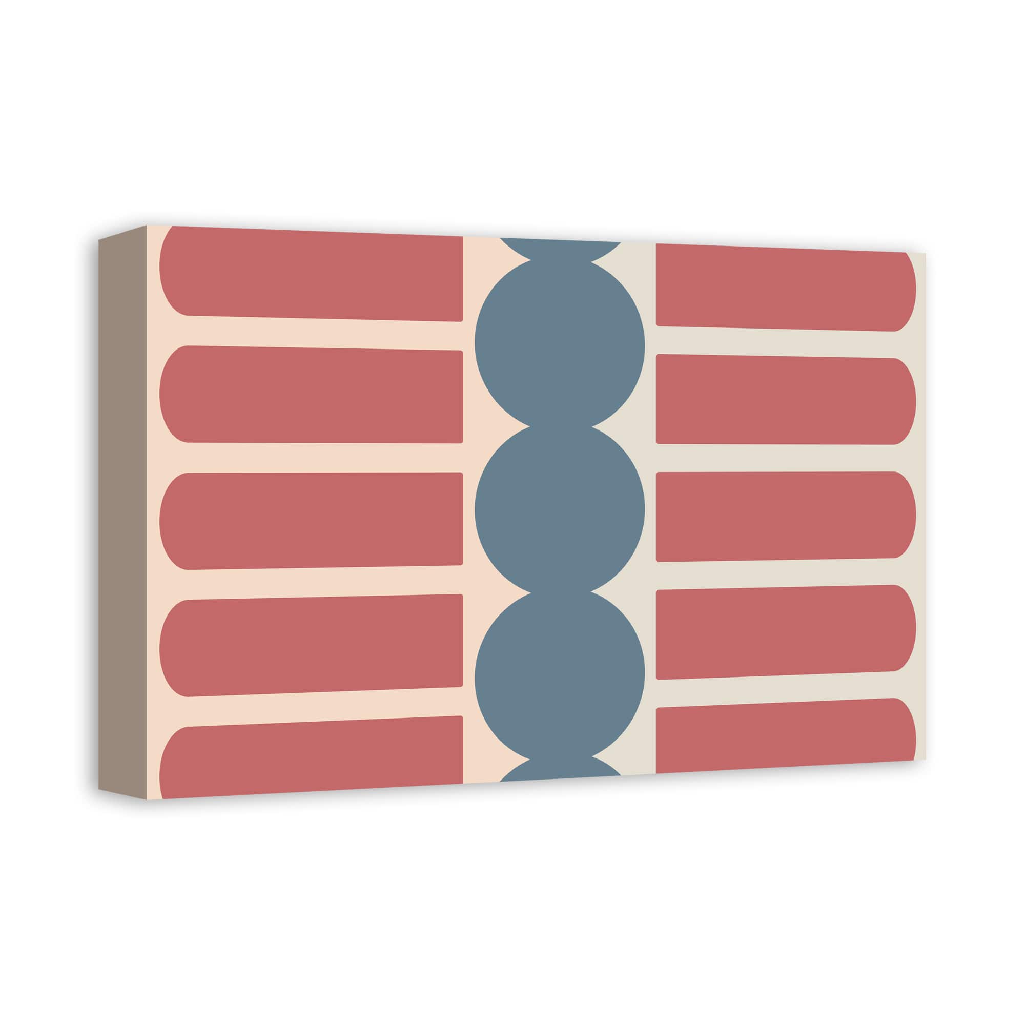 Retro Circle Pattern Canvas Wall Art