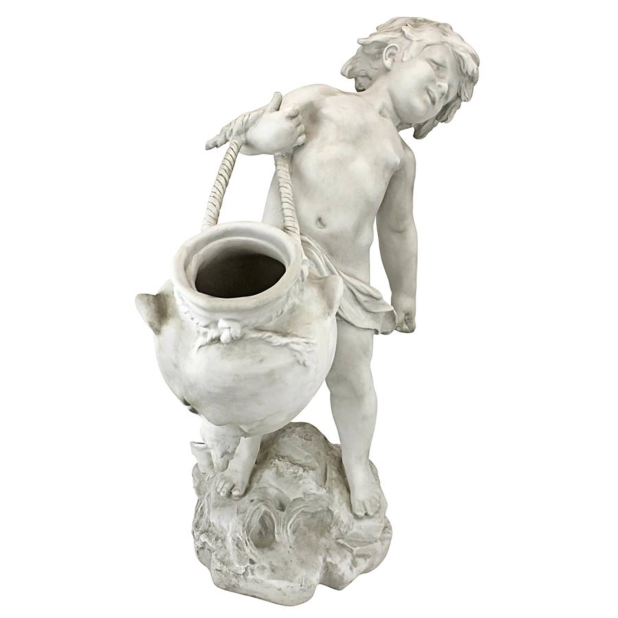 Design Toscano 22&#x22; Young Child Urn Carrier Garden Statue