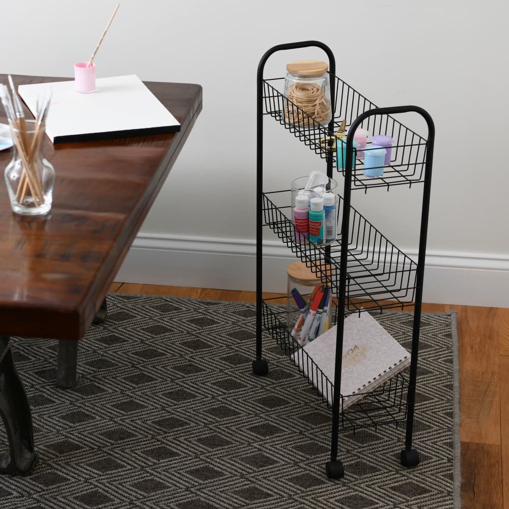 Household Essentials 30" Slim 3-Shelf Storage & Utility Cart