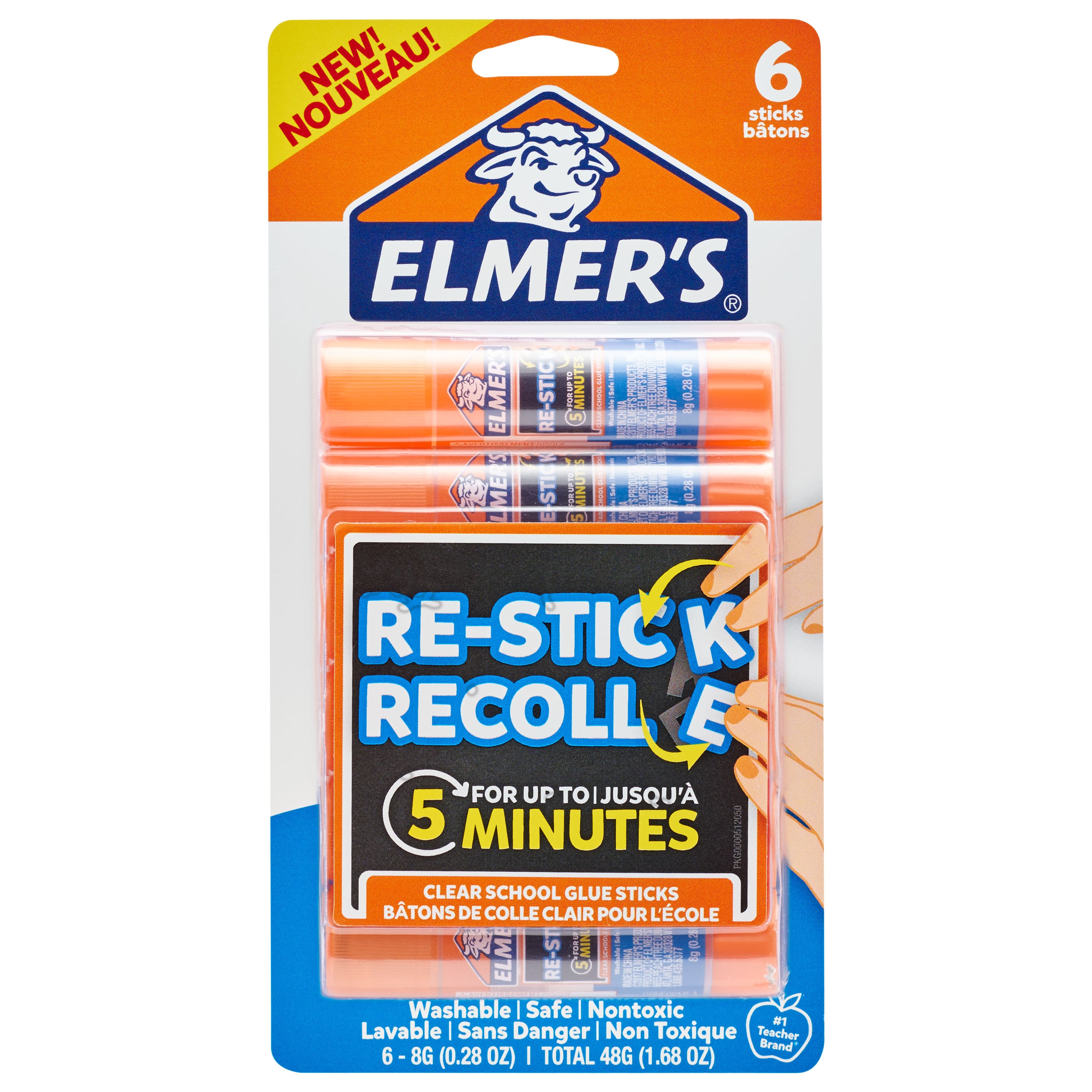 Elmer&#x27;s&#xAE; Re-Stick Clear School Glue Sticks, 6ct.
