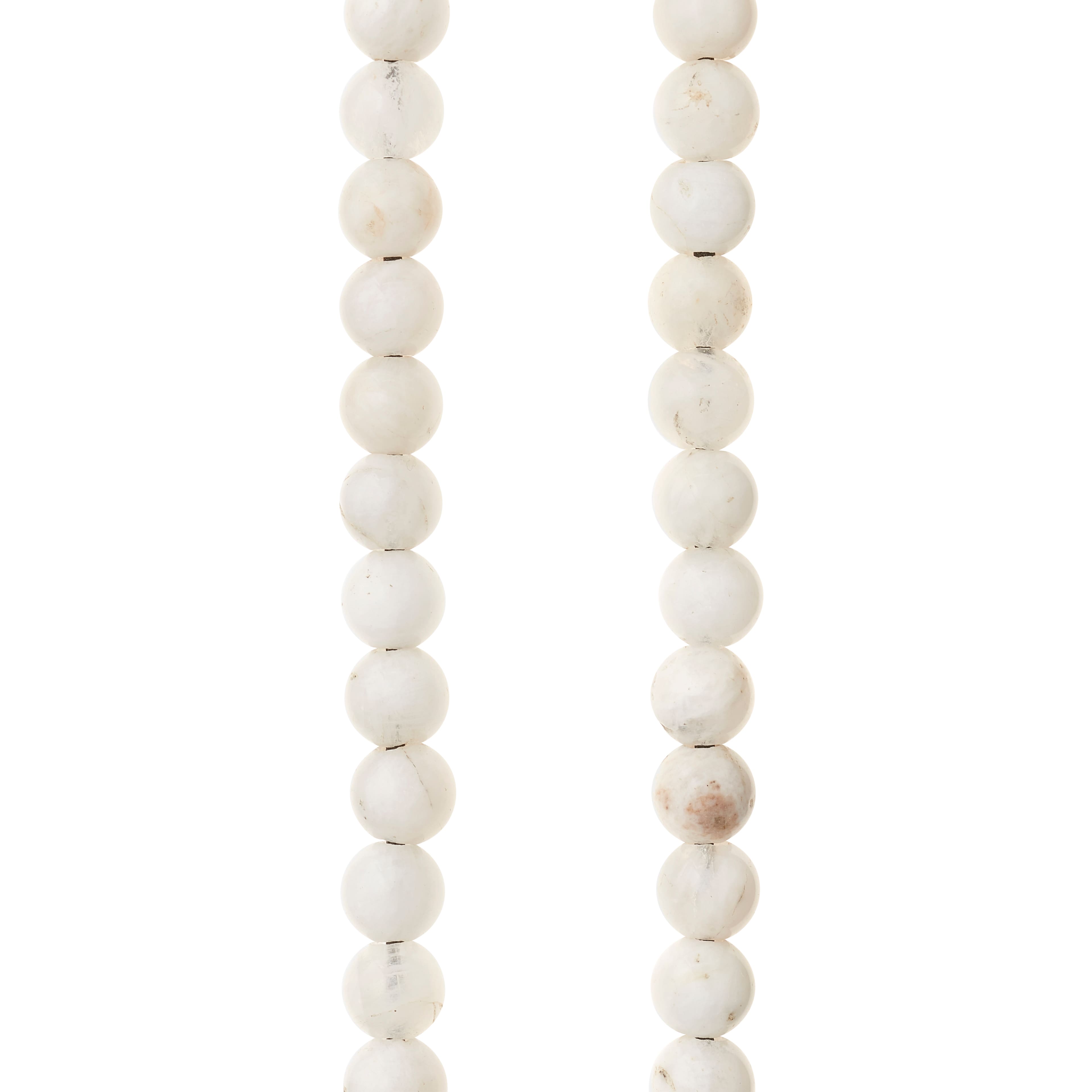 White Moonstone Round Beads, 8mm by Bead Landing™