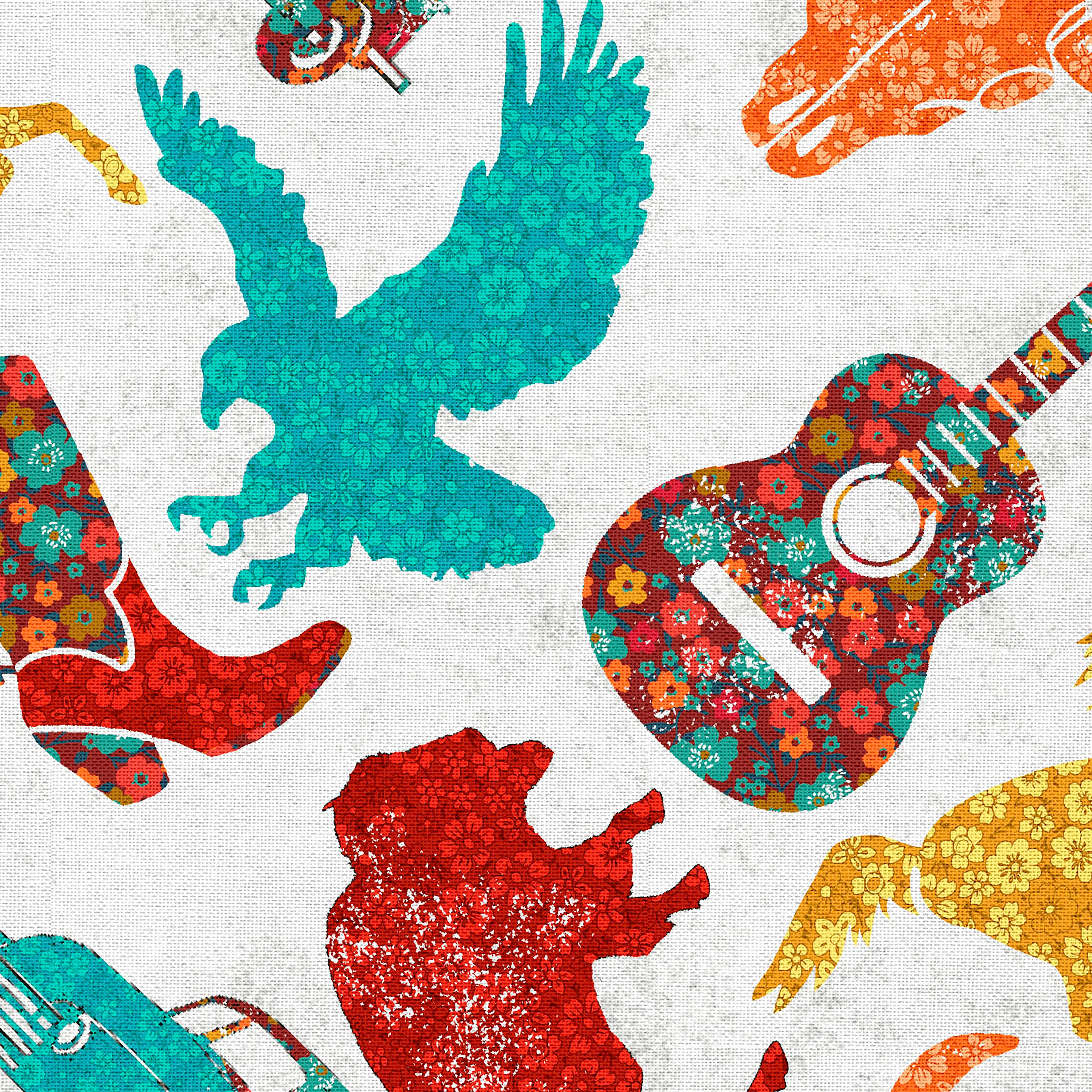 Fabric Editions White Southwest Sunset Cotton Fabric