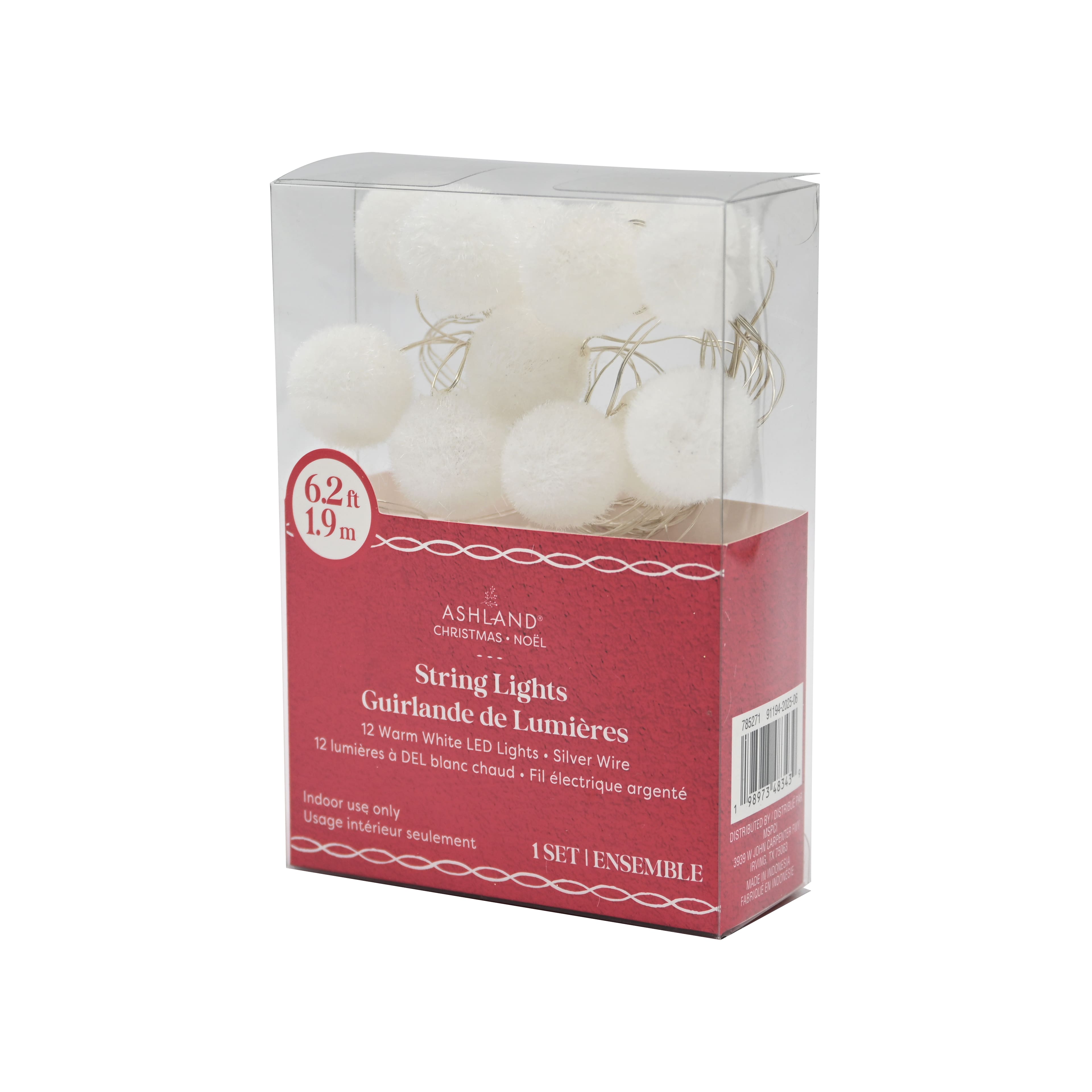 12ct. Warm White LED White Fuzzy String Lights by Ashland&#xAE;