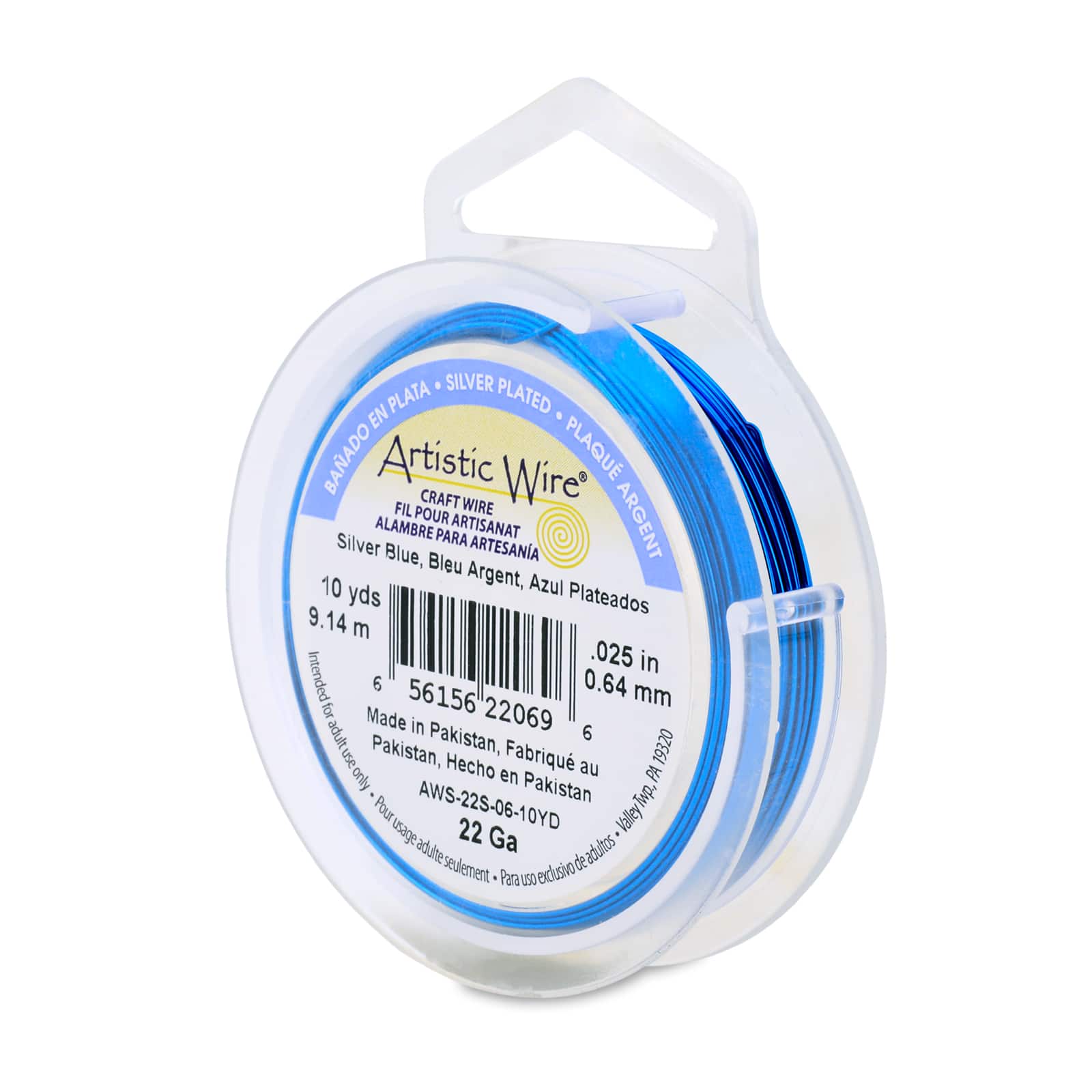 Artistic Wire&#xAE; 22 Gauge Silver Plated Tarnish Resistant Colored Copper Craft Wire, 10yd.