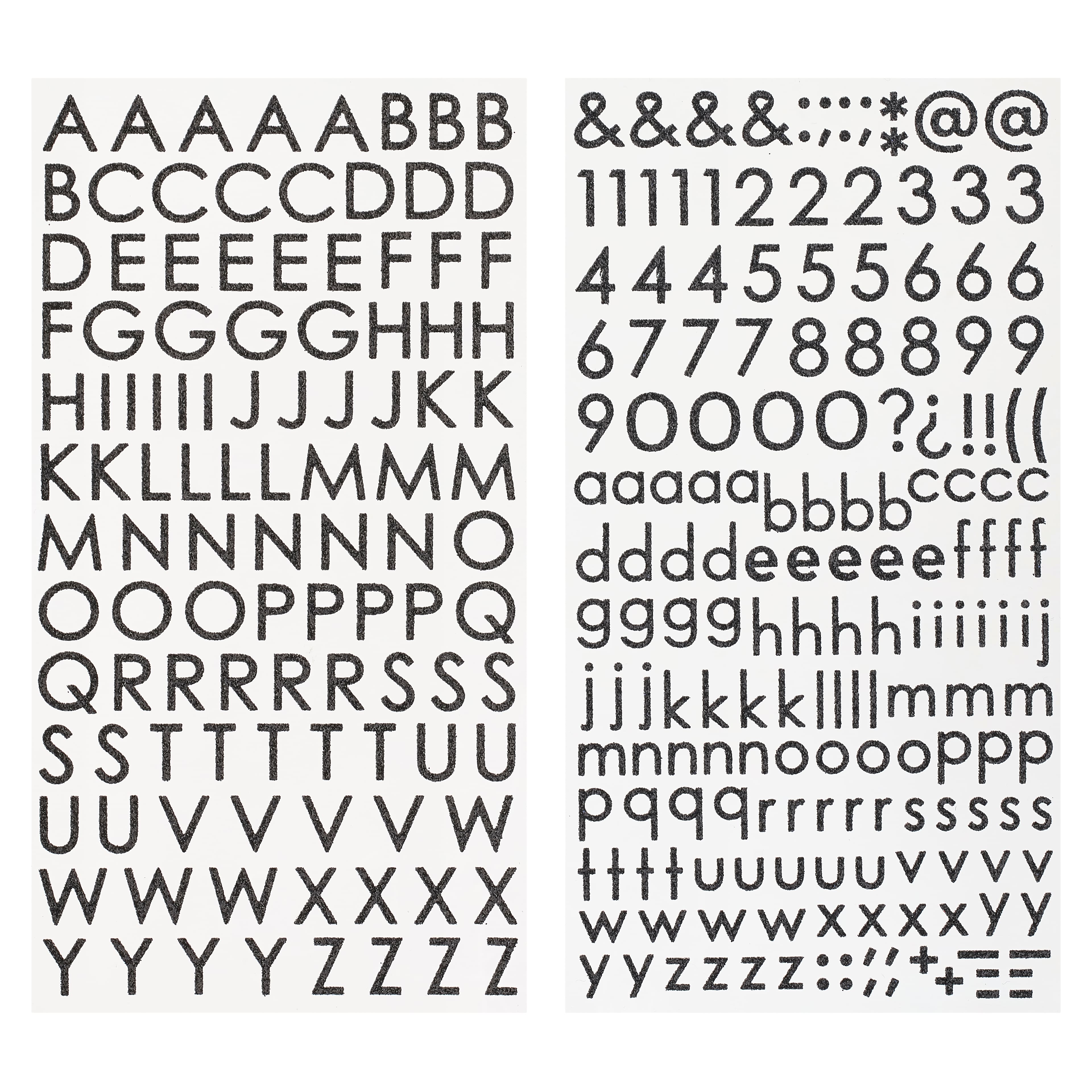 12 Pack: Glitter Block Alphabet Stickers by Recollections&#x2122;
