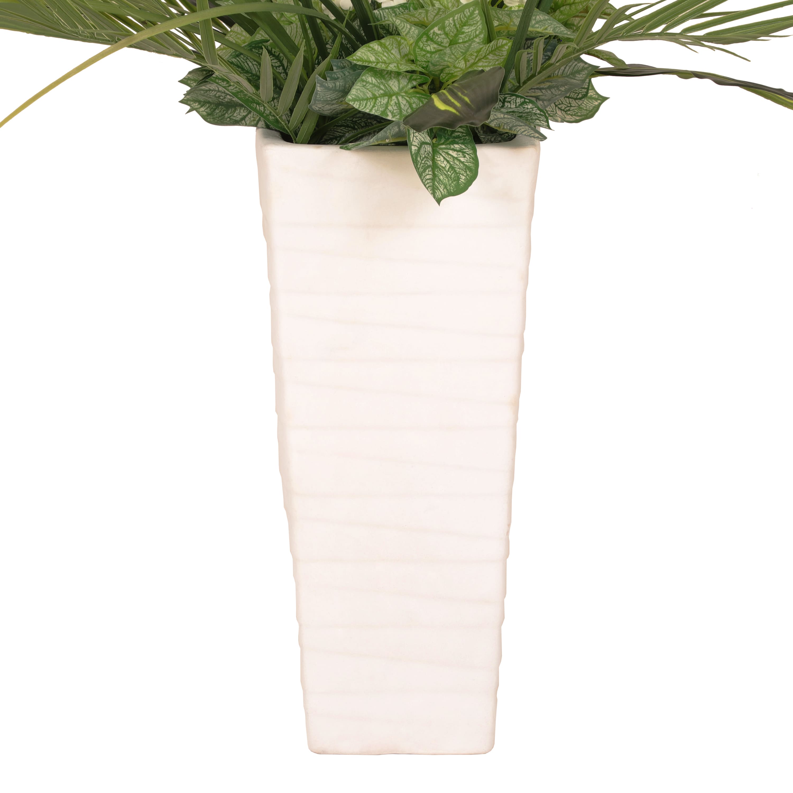 6ft. Artificial Fiddle Leaf Ficus Tree in White Decorative Pot