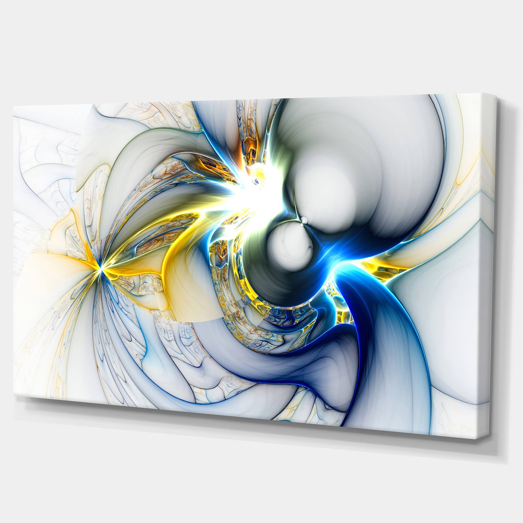 Designart - Shining Multi Colored Plasma - Abstract Wall Art Canvas