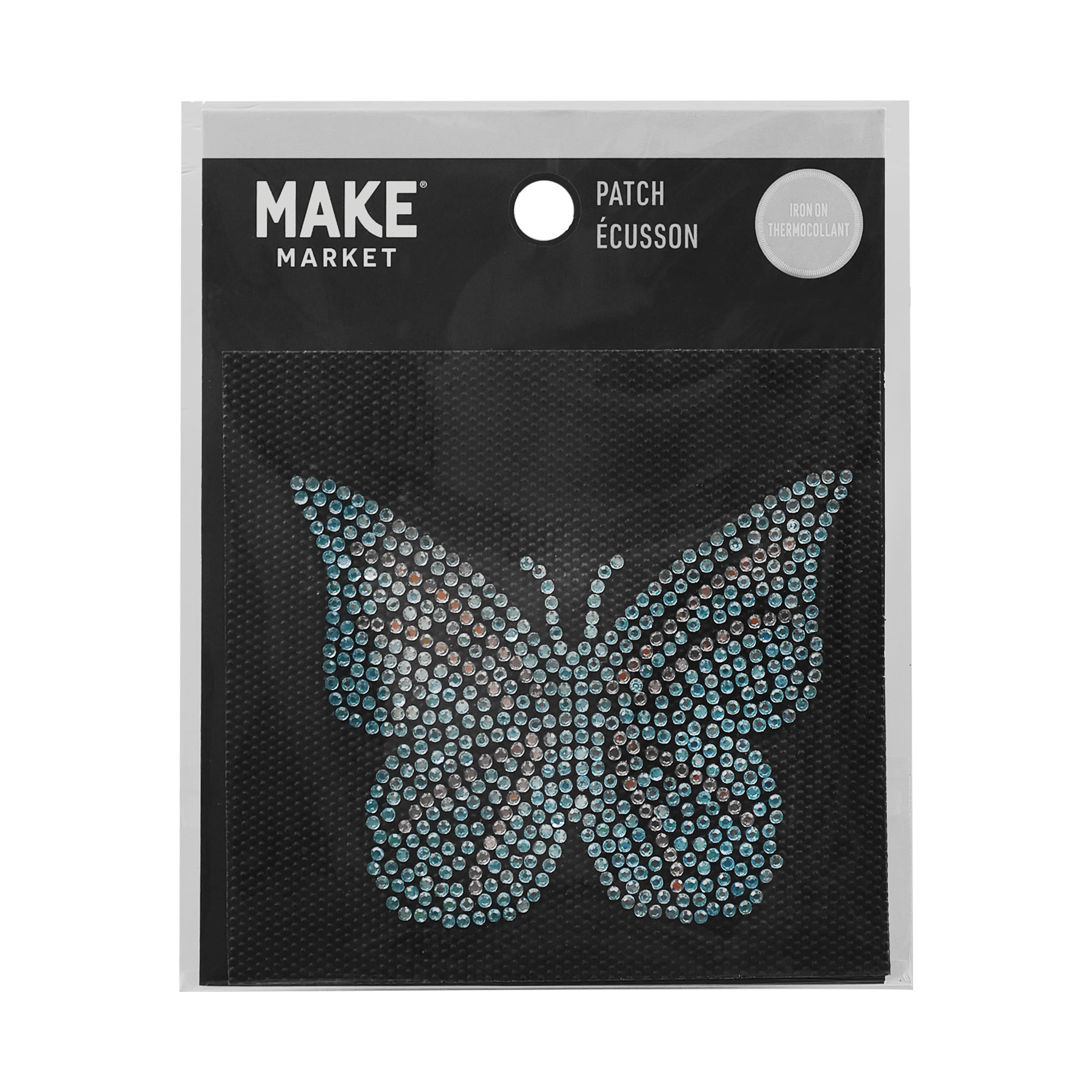 3&#x22; Rhinestone Butterfly Iron On Patch by Make Market&#xAE;