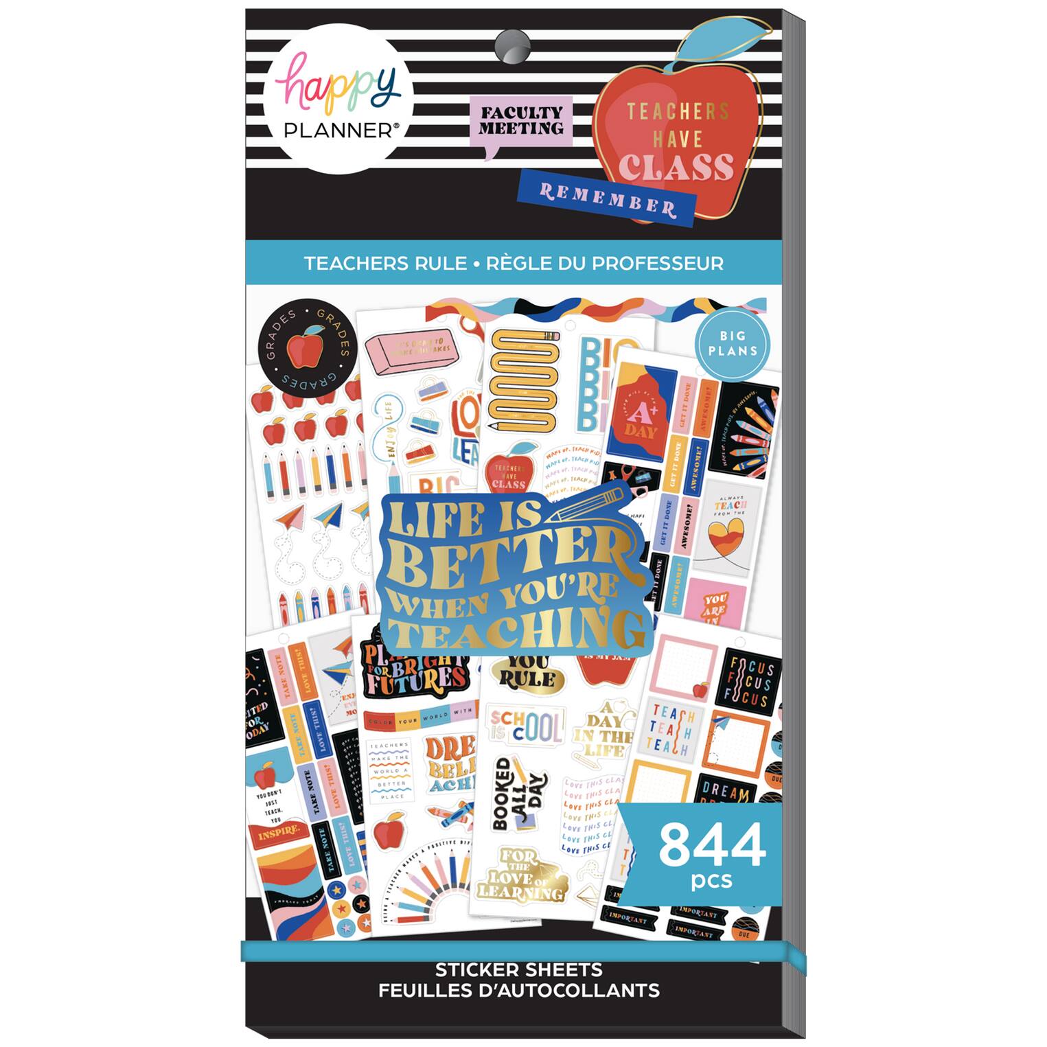 Details about   New The Happy Planner TEACHER Sticker Book 