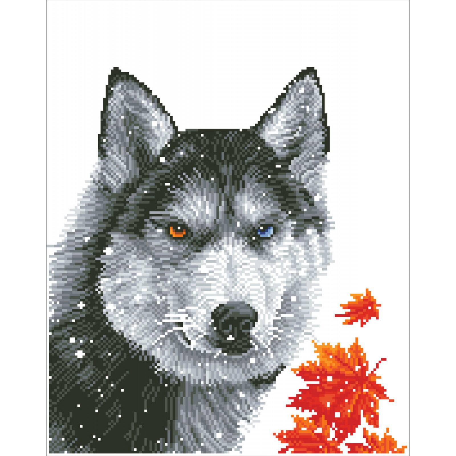 Diamond Dotz&#xAE; Intermediate Forest Wolf Diamond Painting Kit