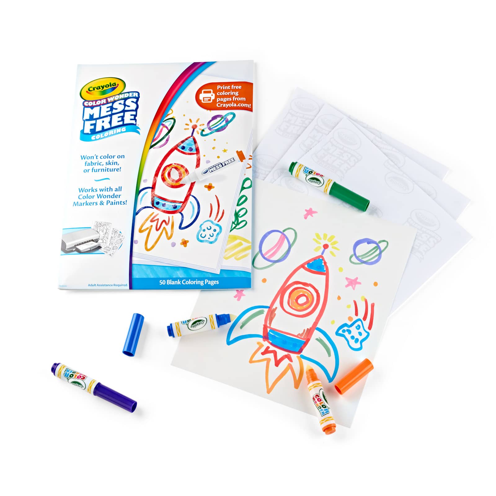 Crayola&#xAE; Color Wonder&#xAE; Mess Free&#x2122; Blank Printable Coloring Pages, 50ct.