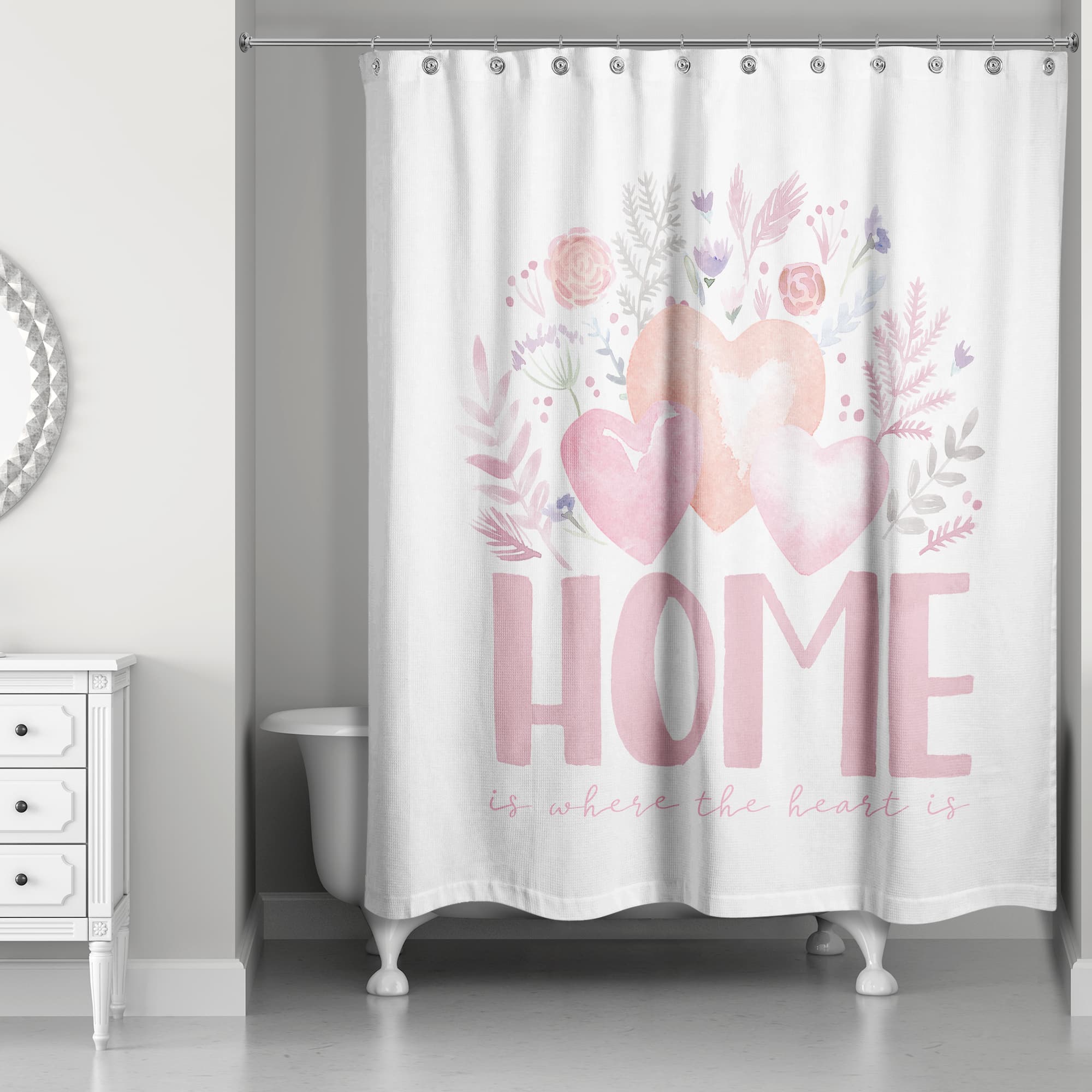 Home Is Where Heart Is Shower Curtain