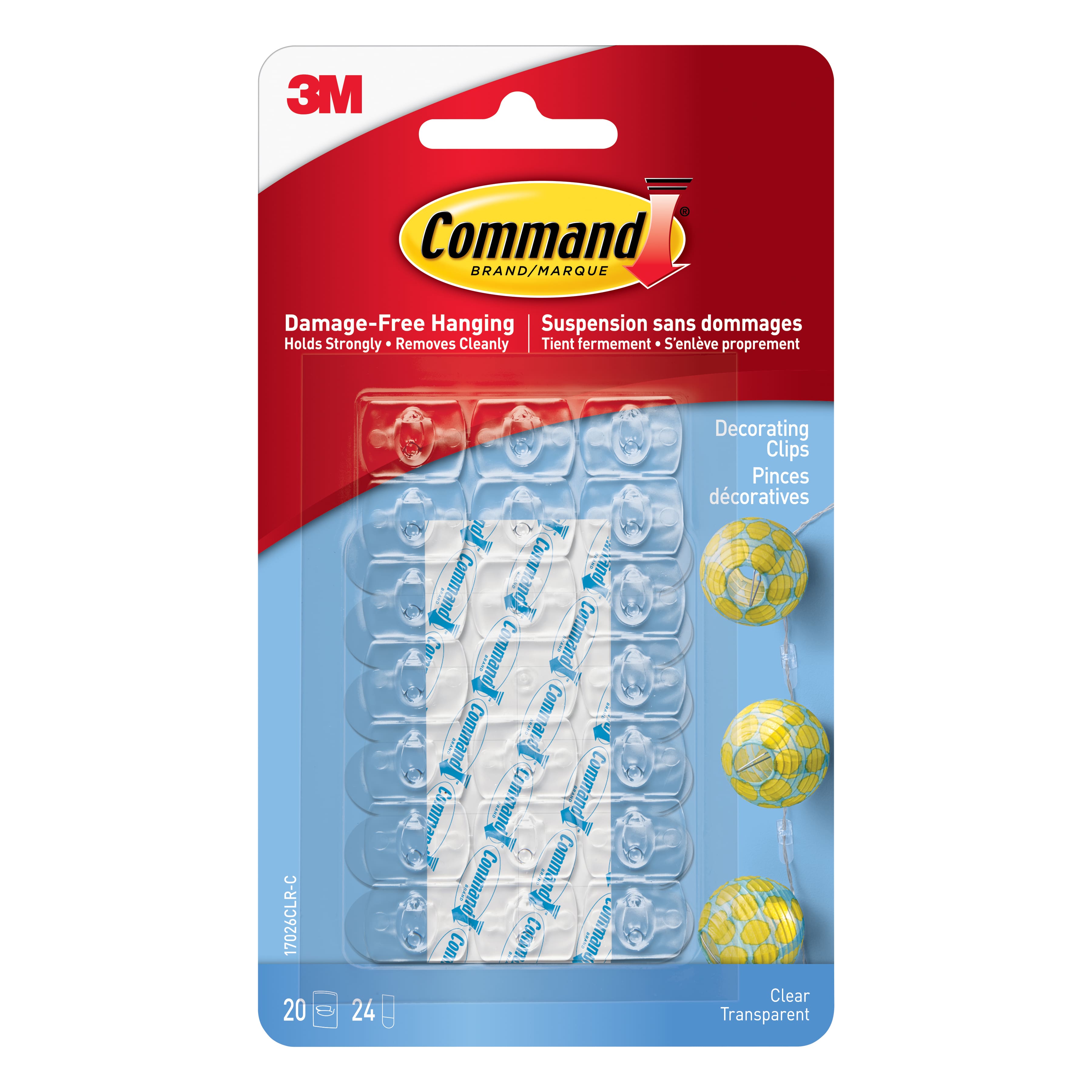Command Outdoor Rope Light Clips, Clear, Damage Free Decorating