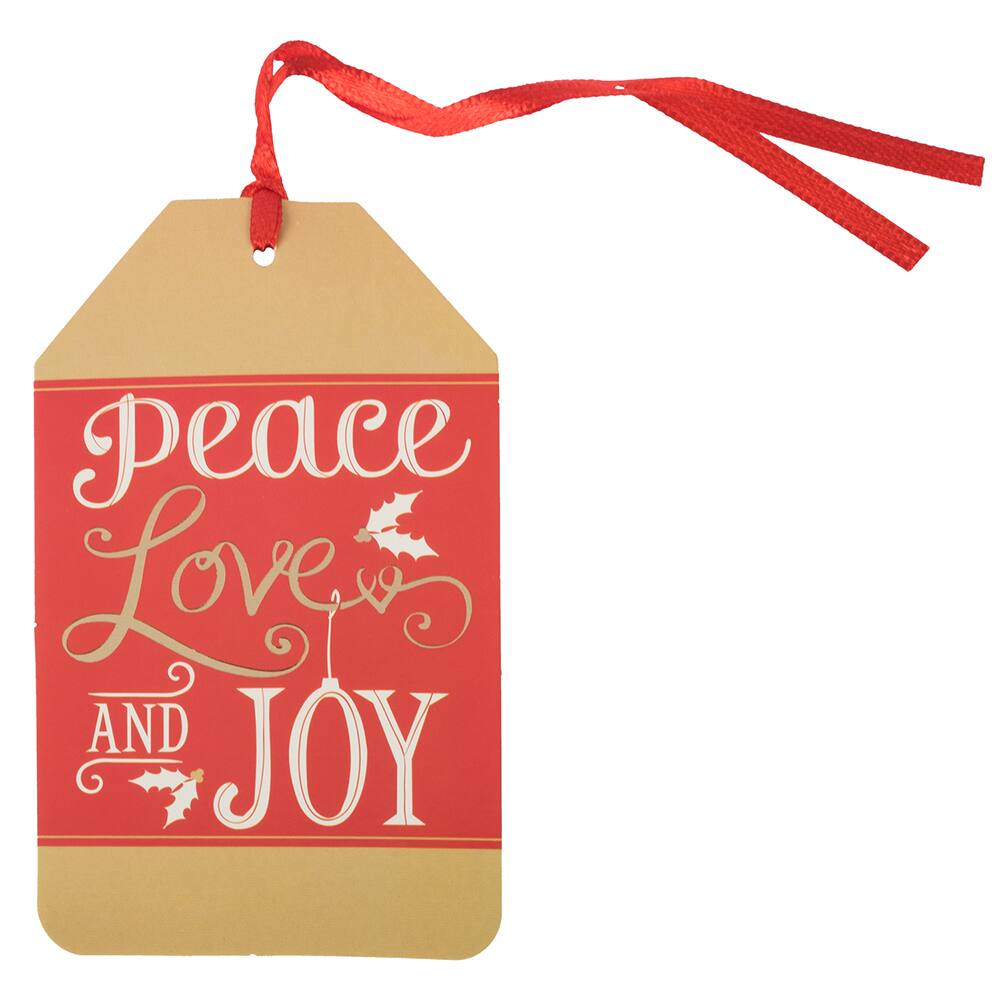 JAM Paper Rustic &amp; Classic Novelty Christmas Gift Tags with Ribbon Set | Michaels