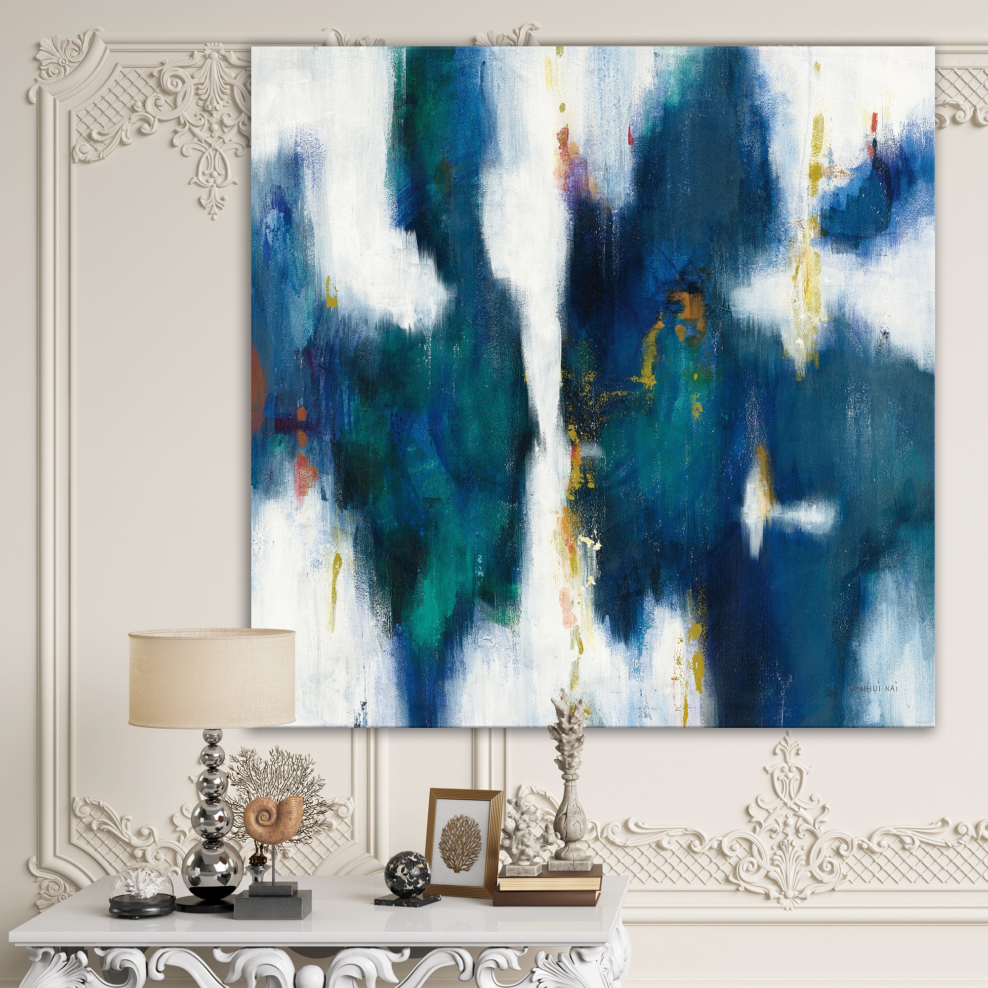 Designart - Blue Glam Texture I