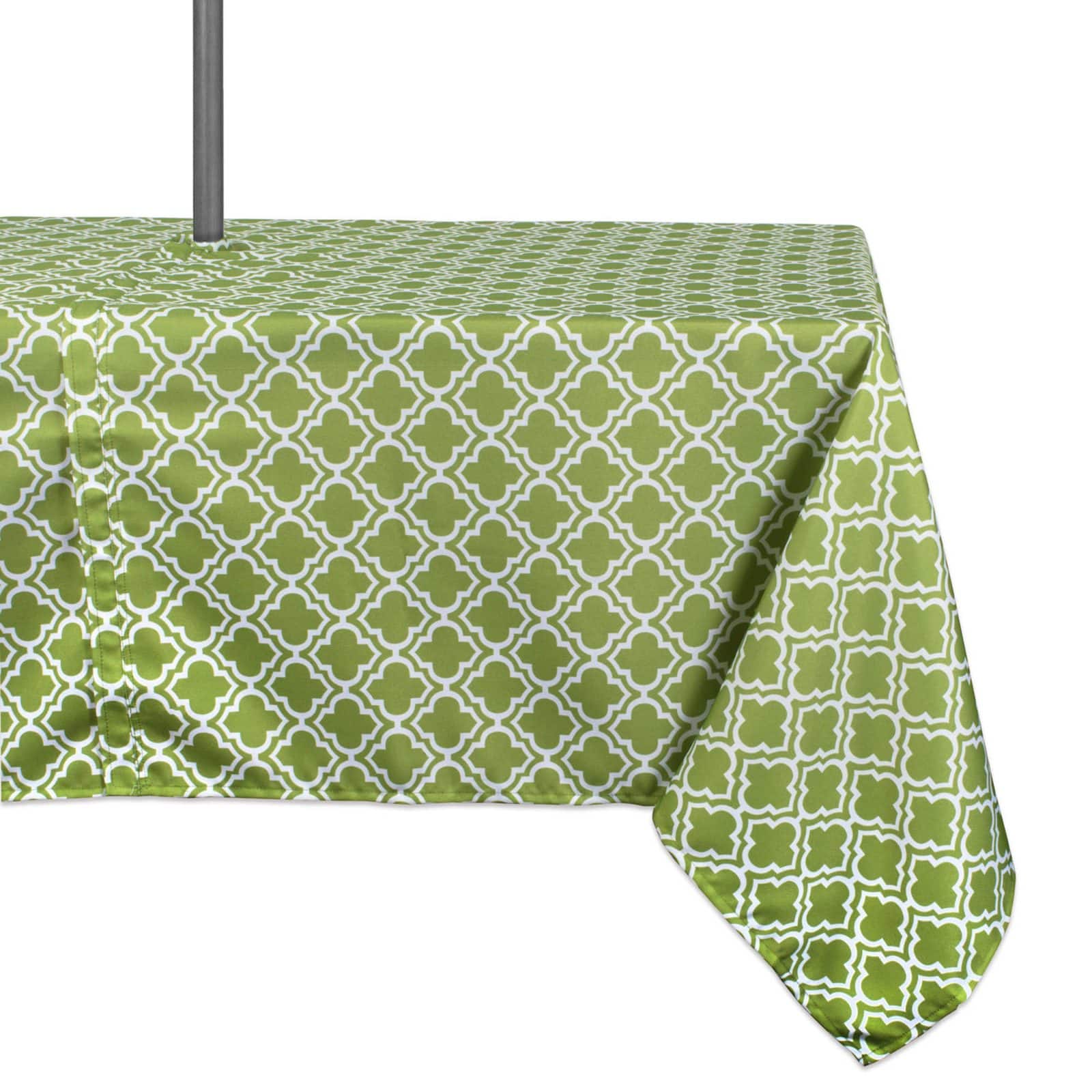 DII® 84" Green Lattice Outdoor Tablecloth with Zipper