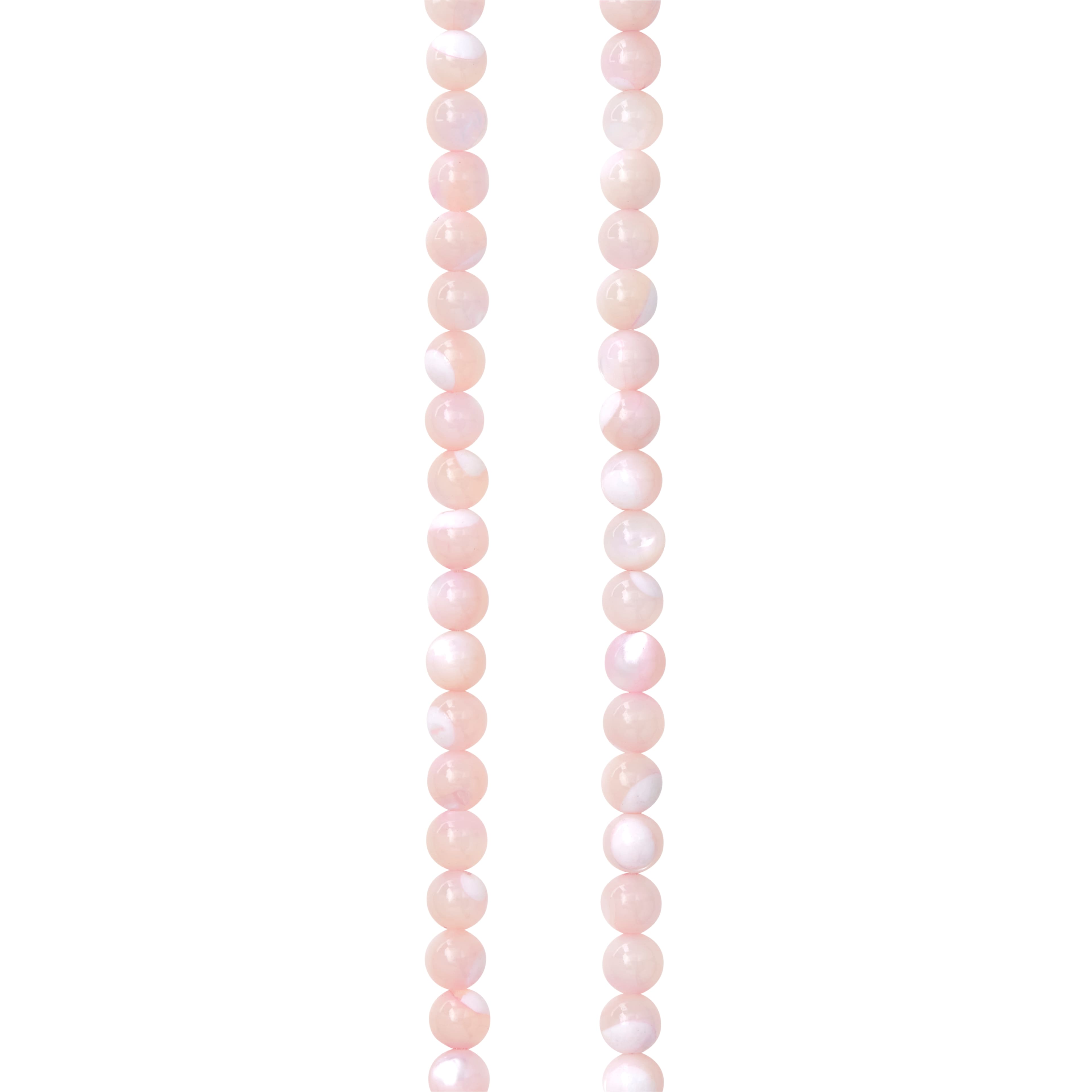 12 Pack: Light Pink Mother of Pearl Round Beads, 4mm by Bead Landing™