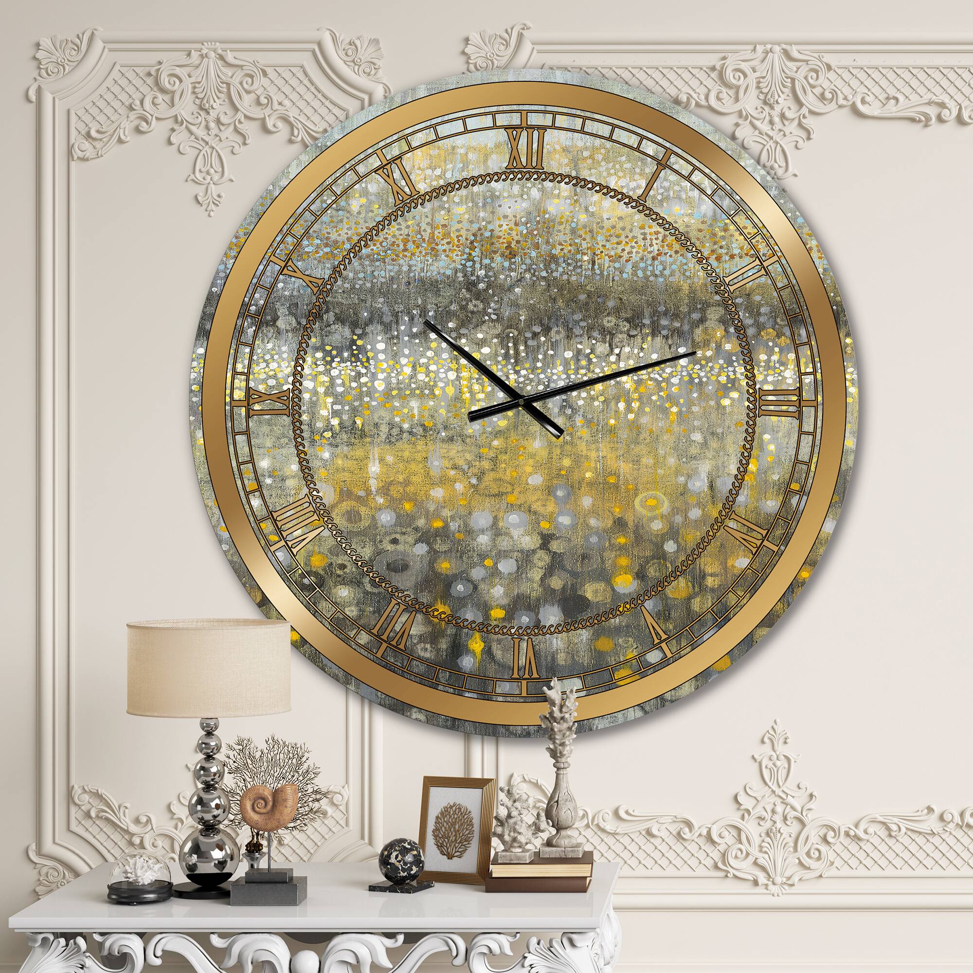 Designart Glam Abstract II Wall Clock