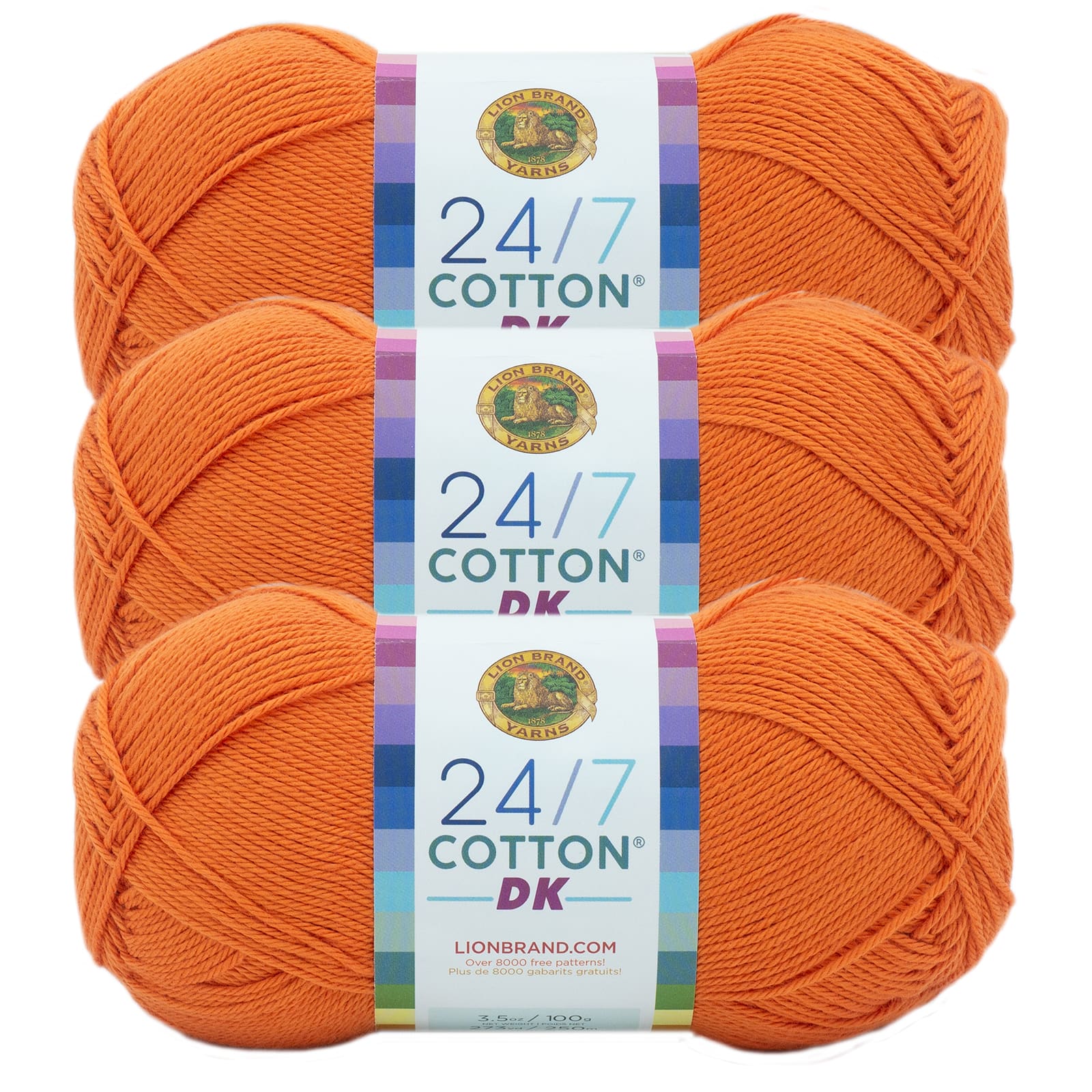 Lion Brand 24/7 Cotton Yarn (Red)
