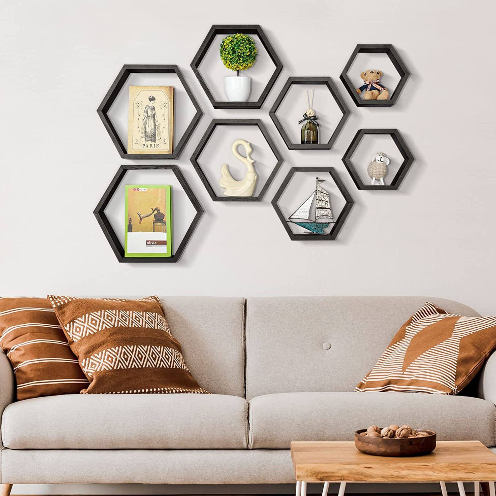 NEX™ Hexagon Honeycomb Floating Shelves Set