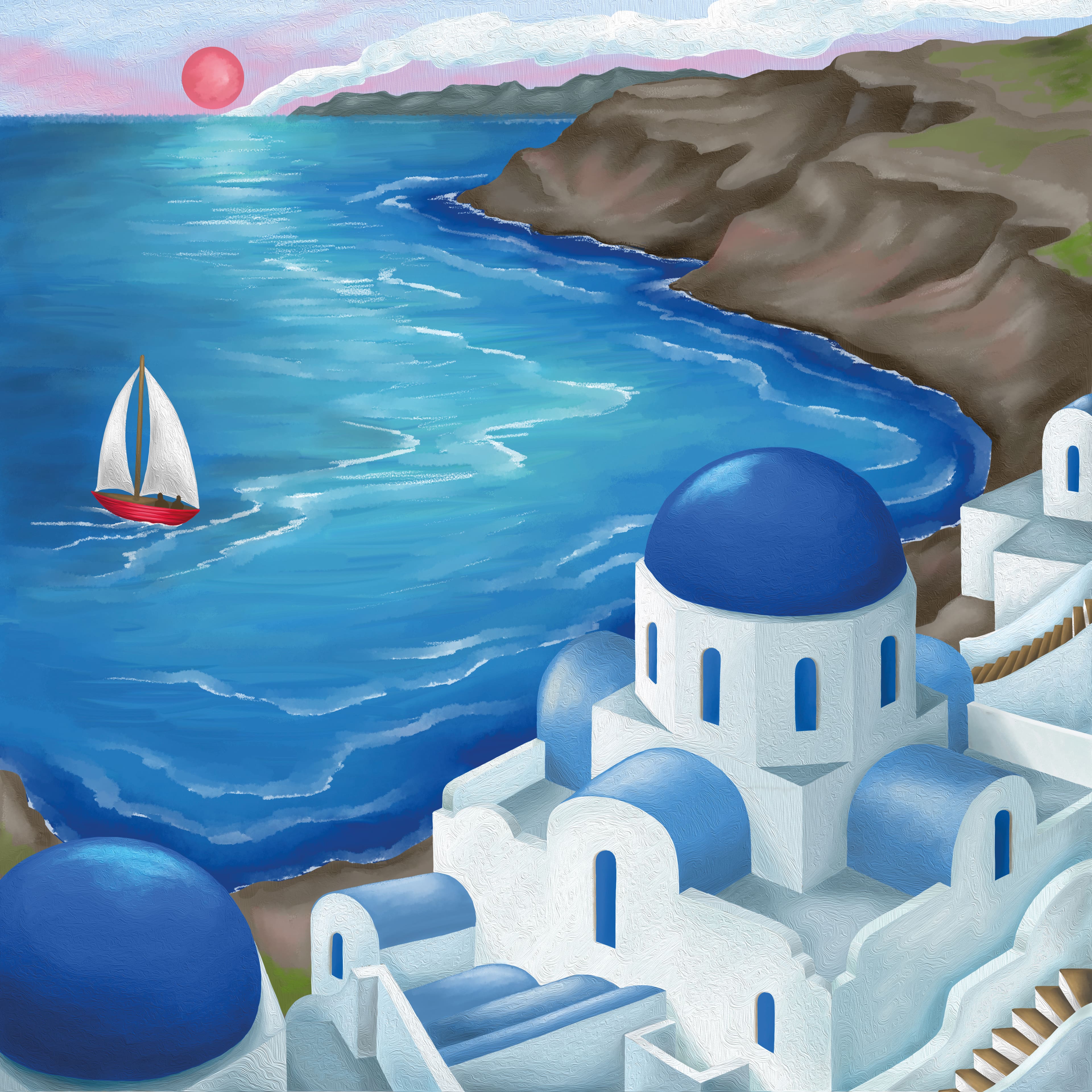 12&#x22; x 12&#x22; Santorini Canvas Painting Kit by Artist&#x27;s Loft&#xAE;