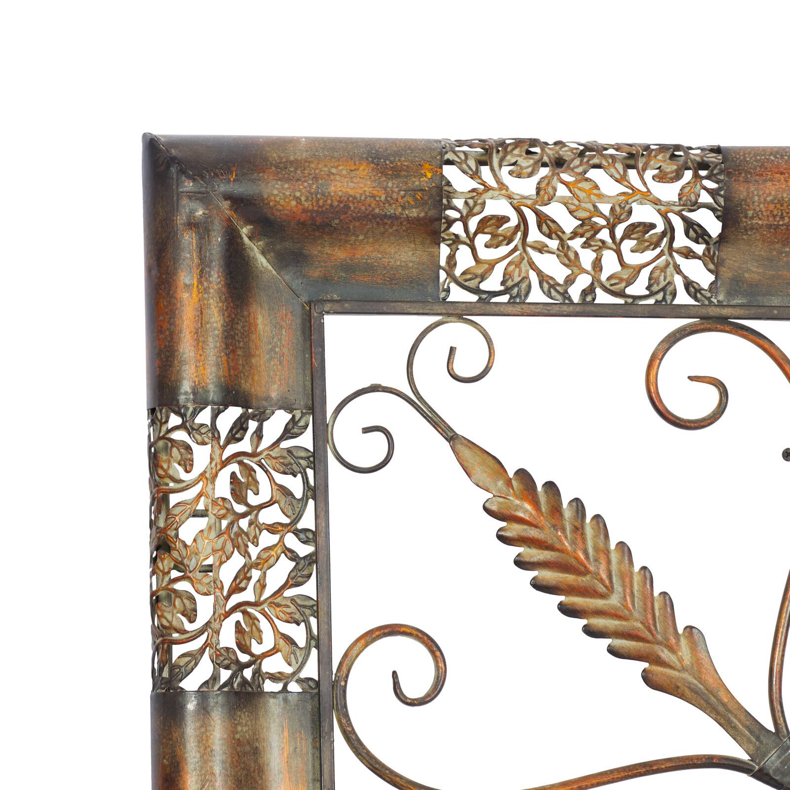 45&#x22; Brown Metal Rustic Wall D&#xE9;cor