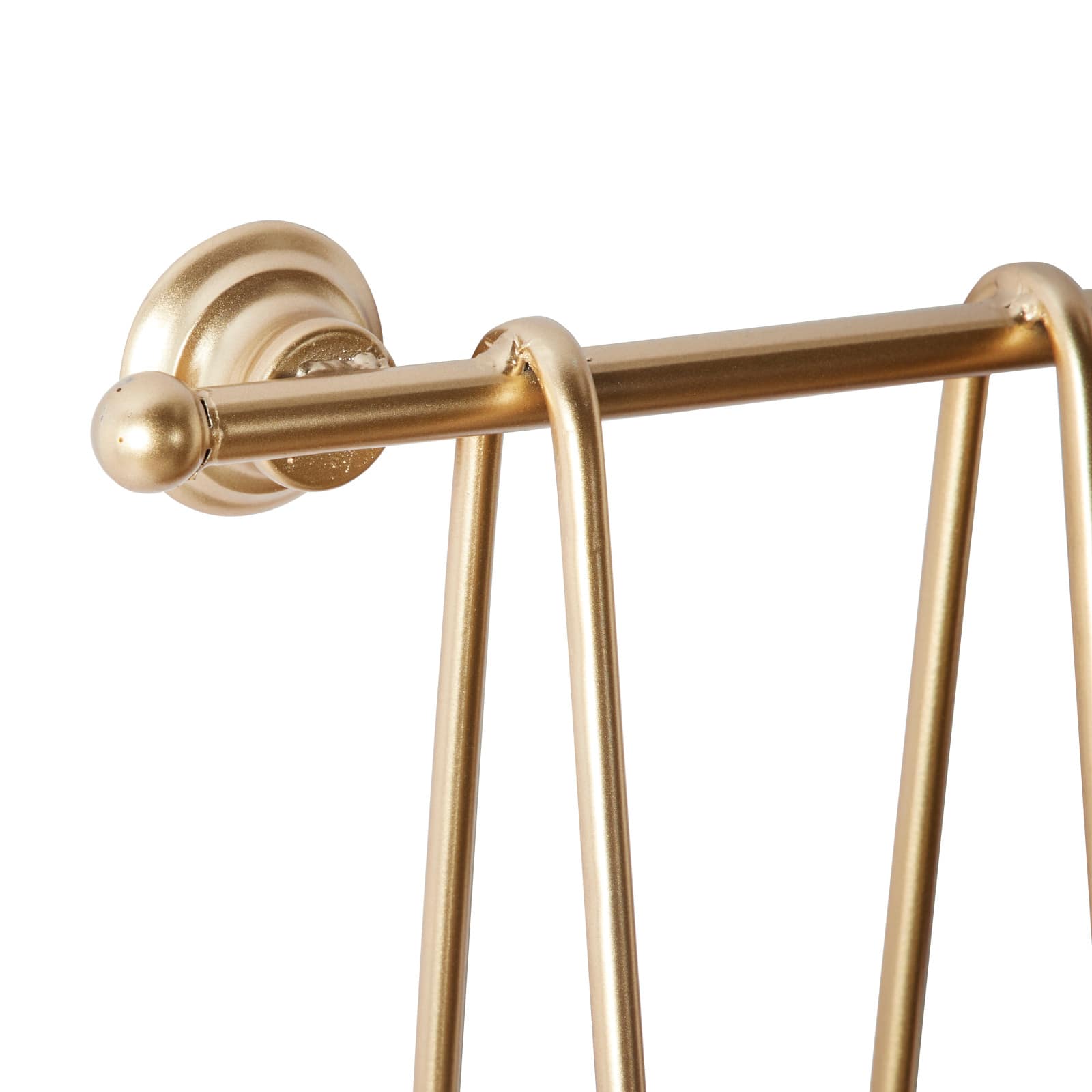 Gold Metal and Wood Modern Wall Shelves, 22&#x22; x 26&#x22; x 6&#x22;