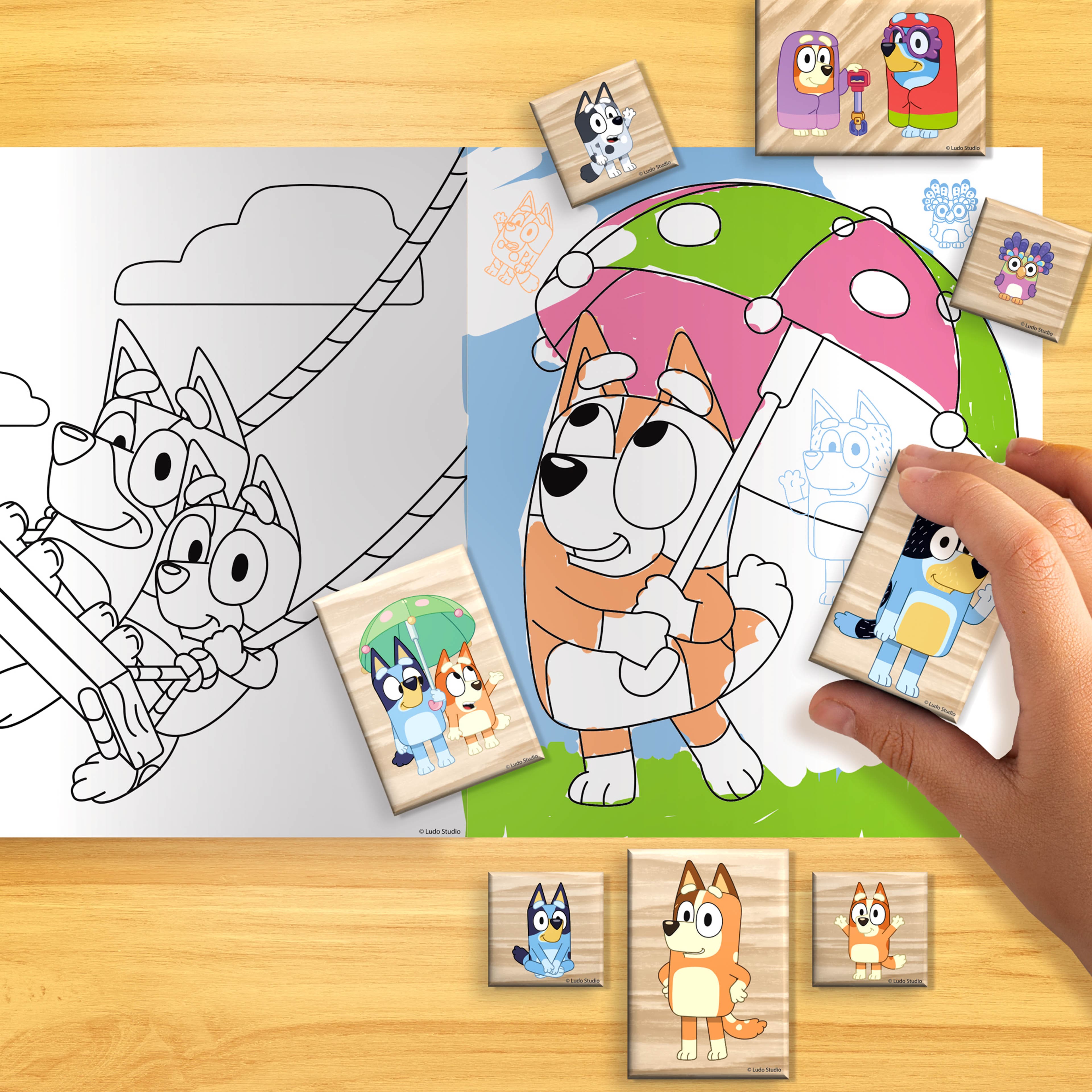 Bluey Wooden Stamp Set