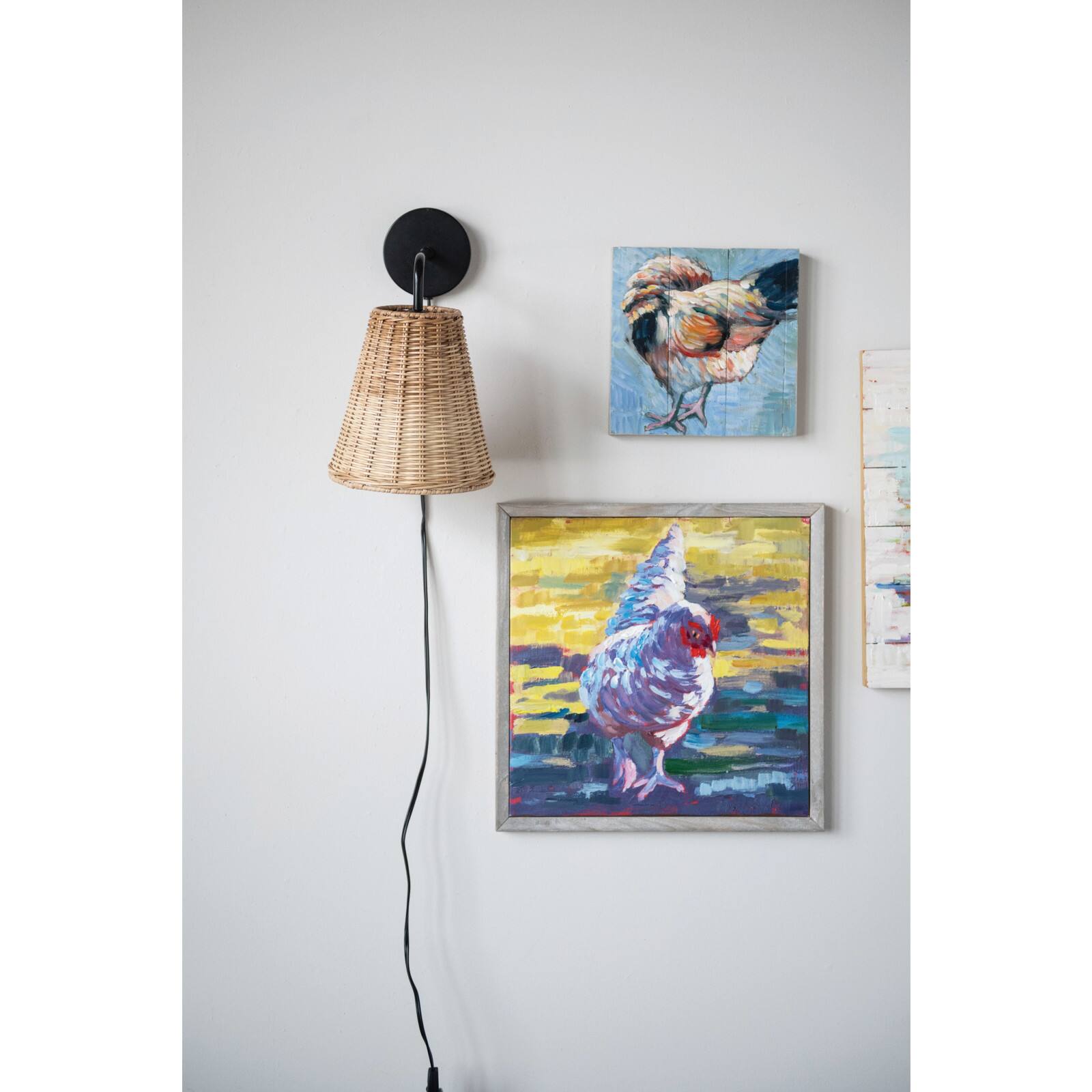 Hello Honey® 13" Wicker Weaving Sconce