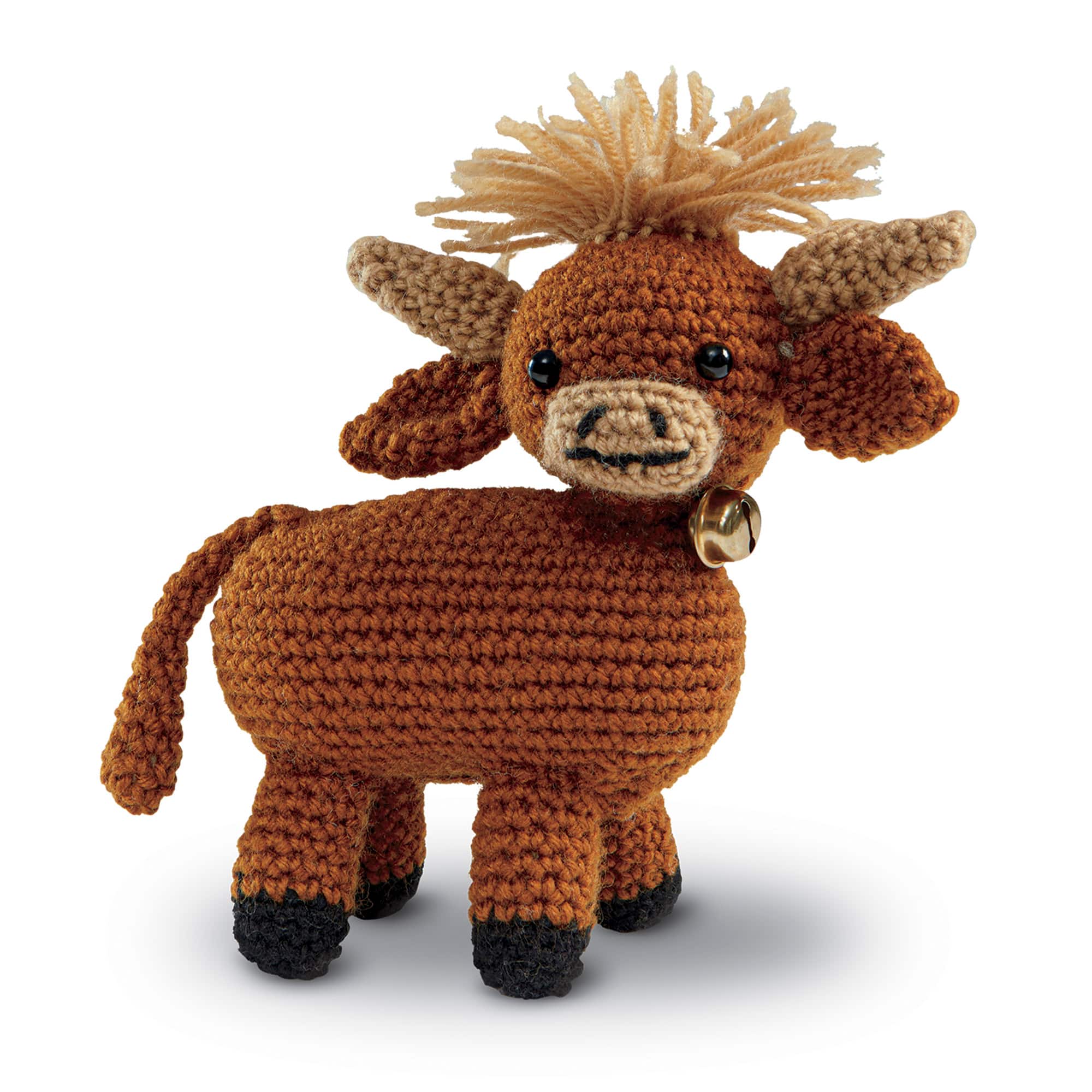 6 Pack: Intermediate Highland Cow Amigurumi Crochet Kit by Loops & Threads®