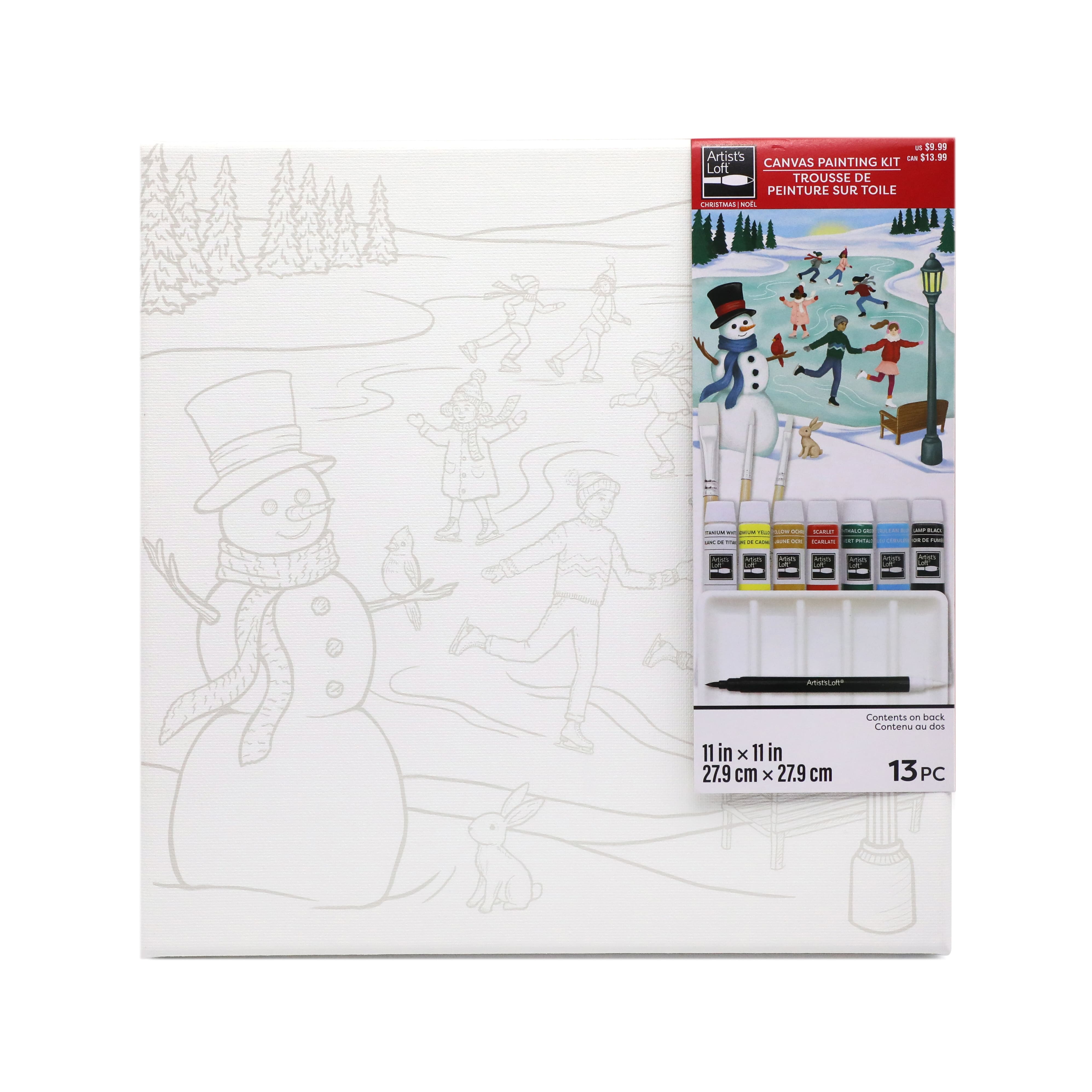 Ice Skating Canvas Painting Kit by Artist&#x27;s Loft&#xAE; Christmas