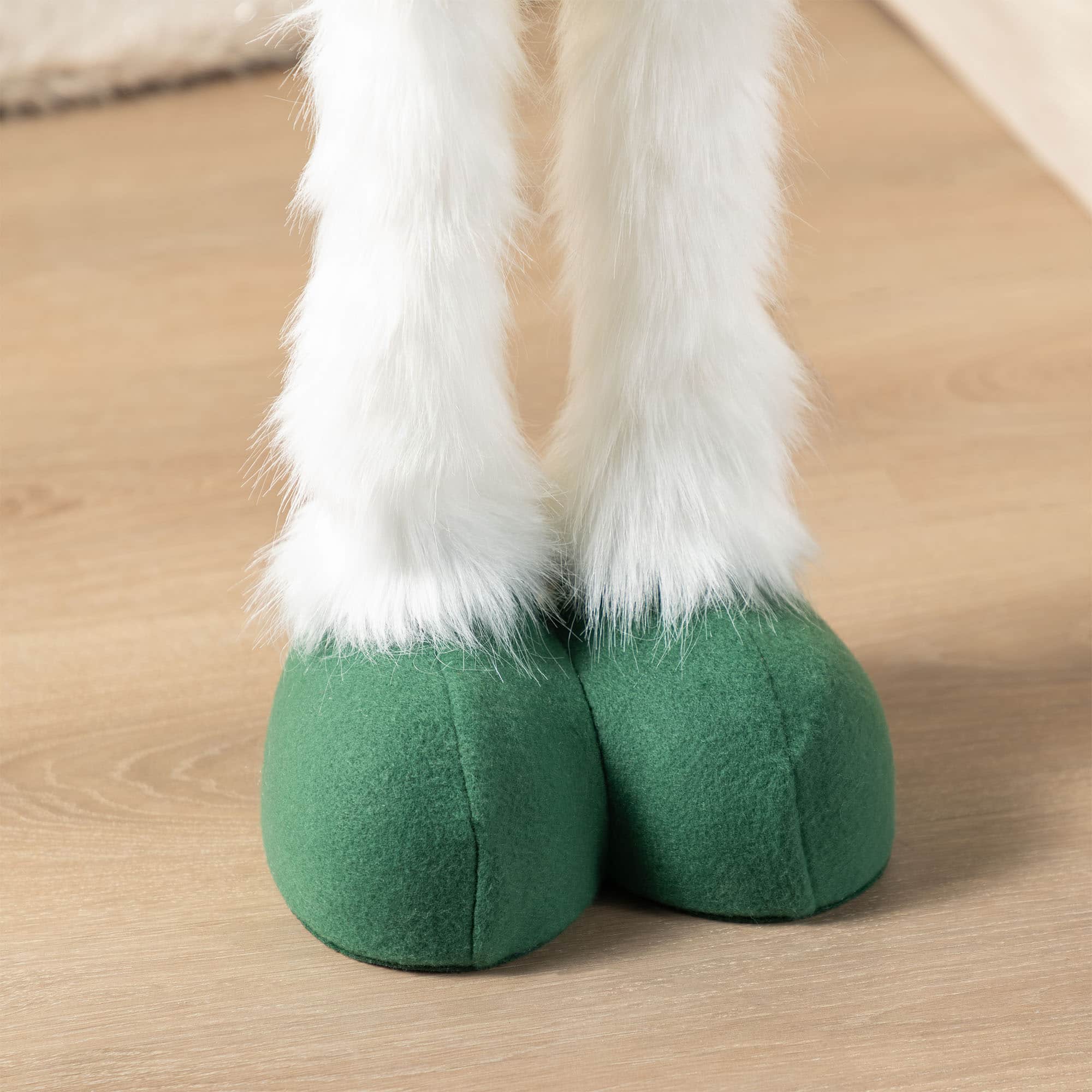 Glitzhome® 29"H Christmas Fabric Yeti With Telescoping Legs