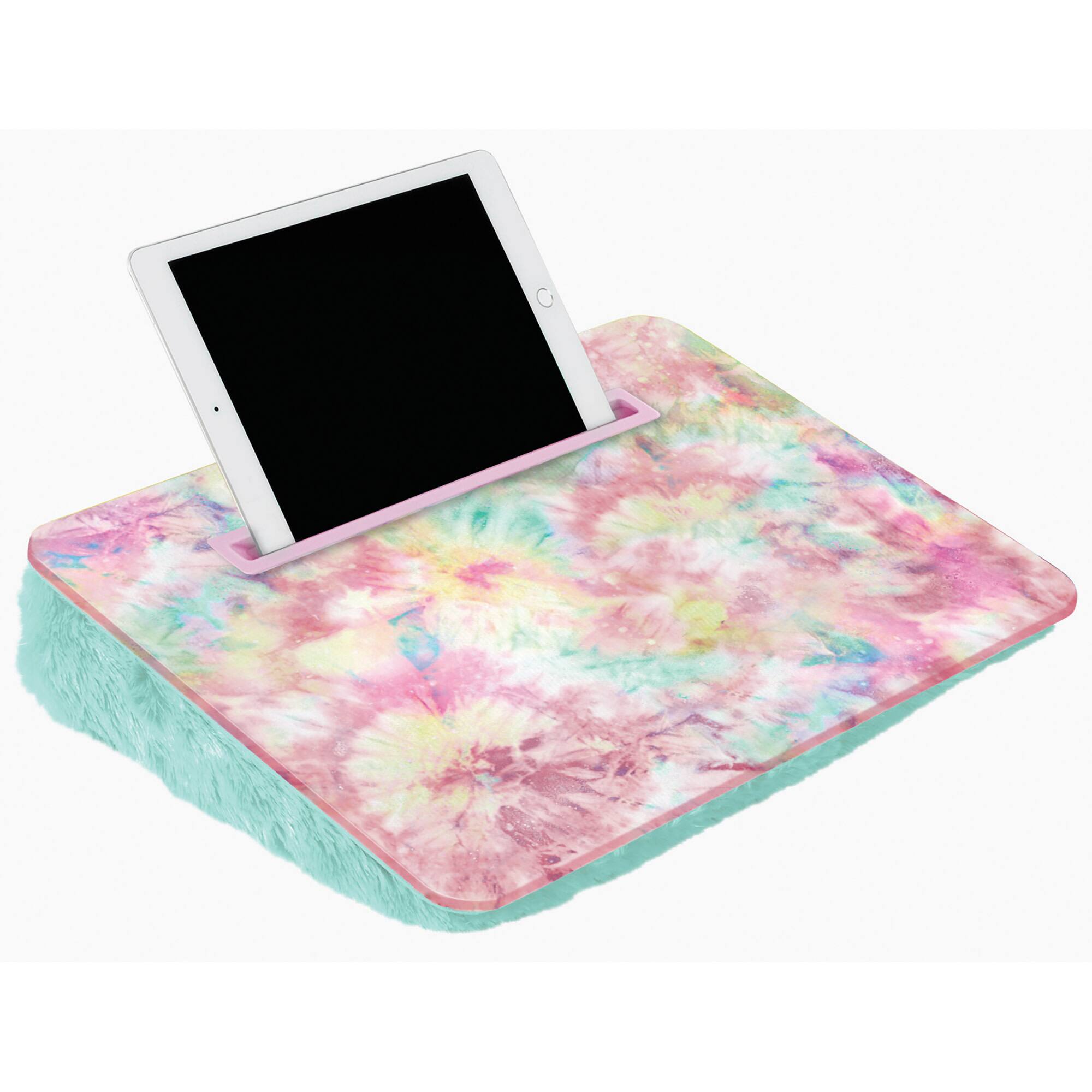 Make It Real&#x2122; 3C4G Teal &#x26; Pastel Tie-Dye Lap Desk