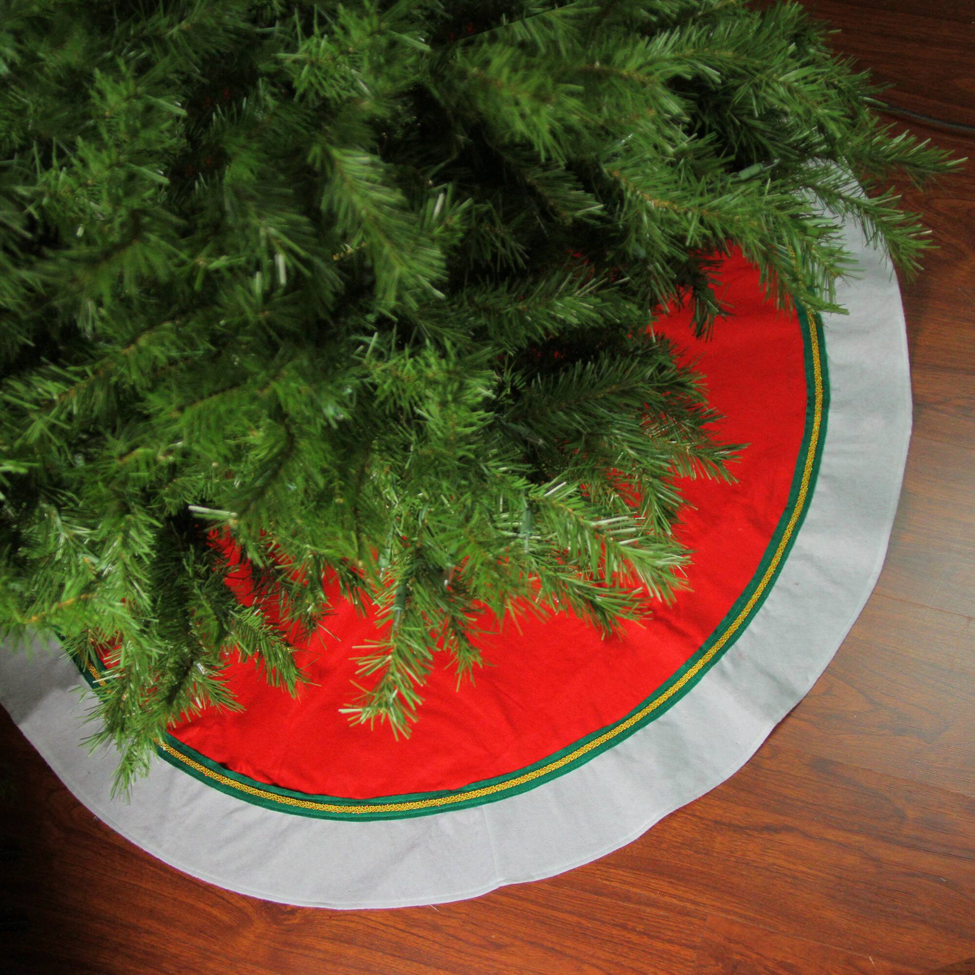 48&#x22; Christmas Traditions Cardinal Red Tree Skirt