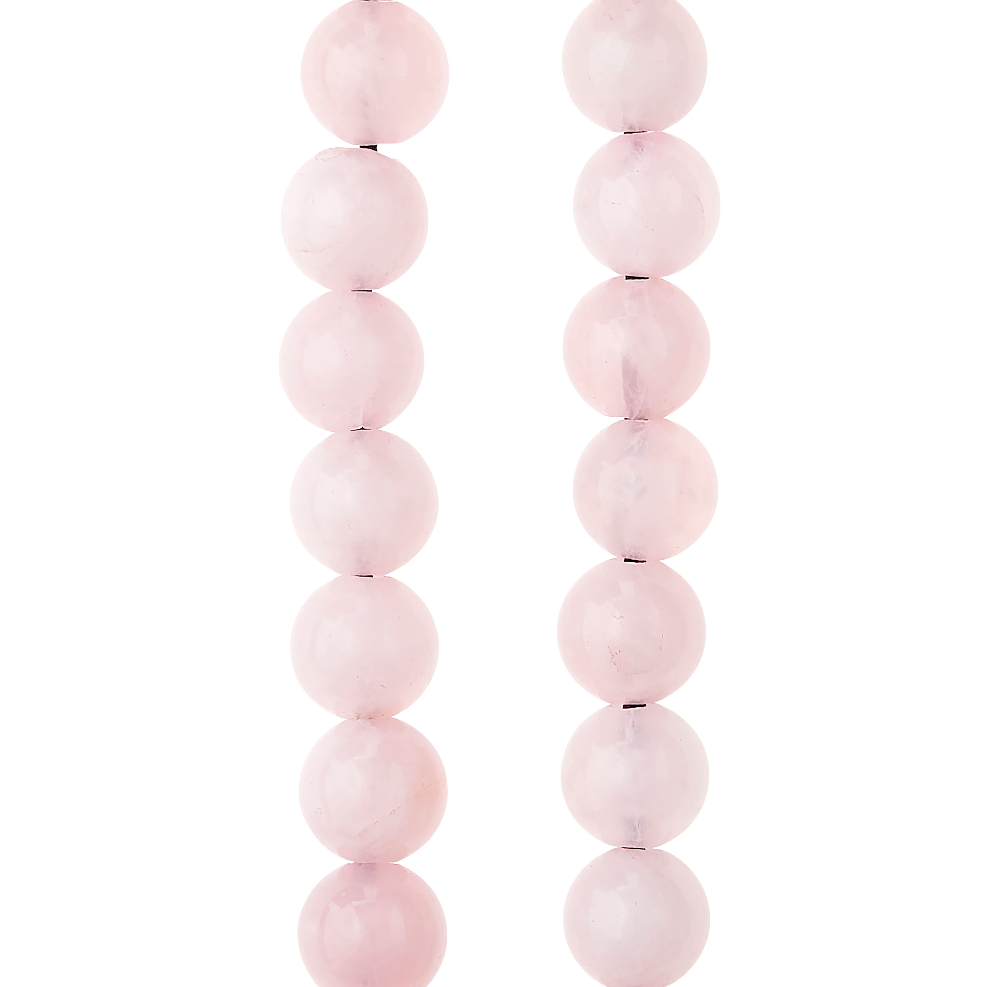 6 Pack: Rose Quartz Round Beads, 10mm by Bead Landing™
