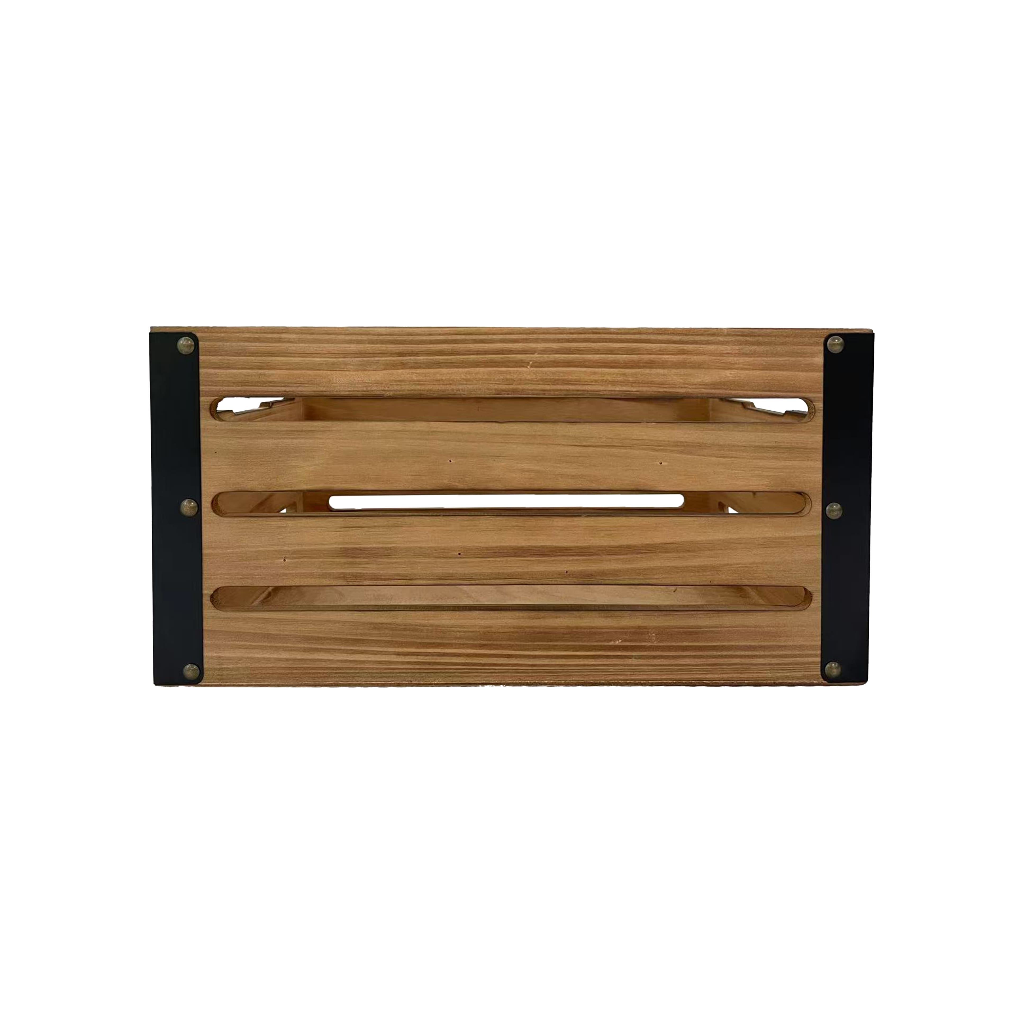 14.25&#x22; Natural Brown Wood &#x26; Metal Crate by Ashland&#xAE;